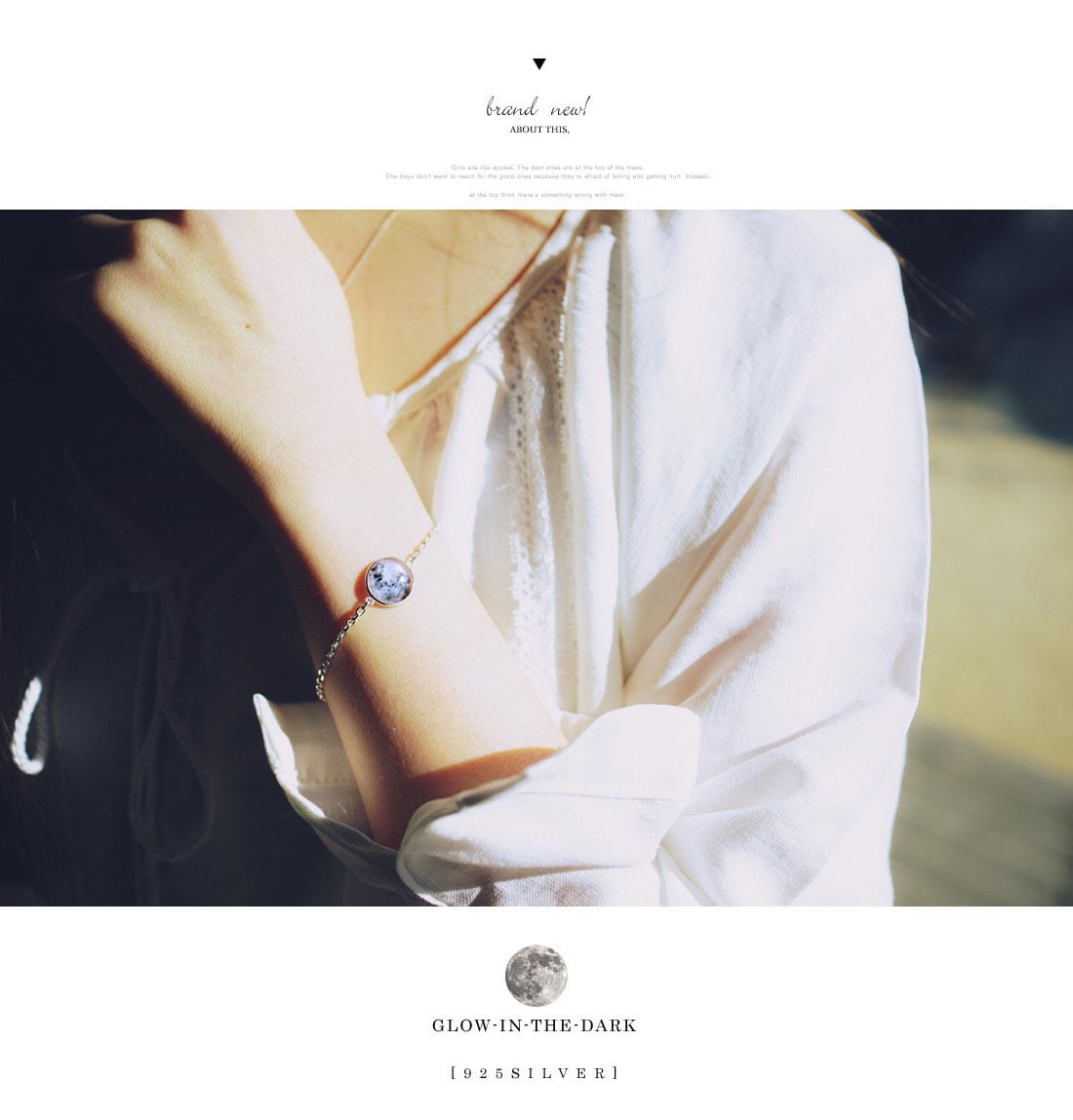 ホワイトムーンブレスレット wingbling 正規品 ASTRO チャウヌ 着用