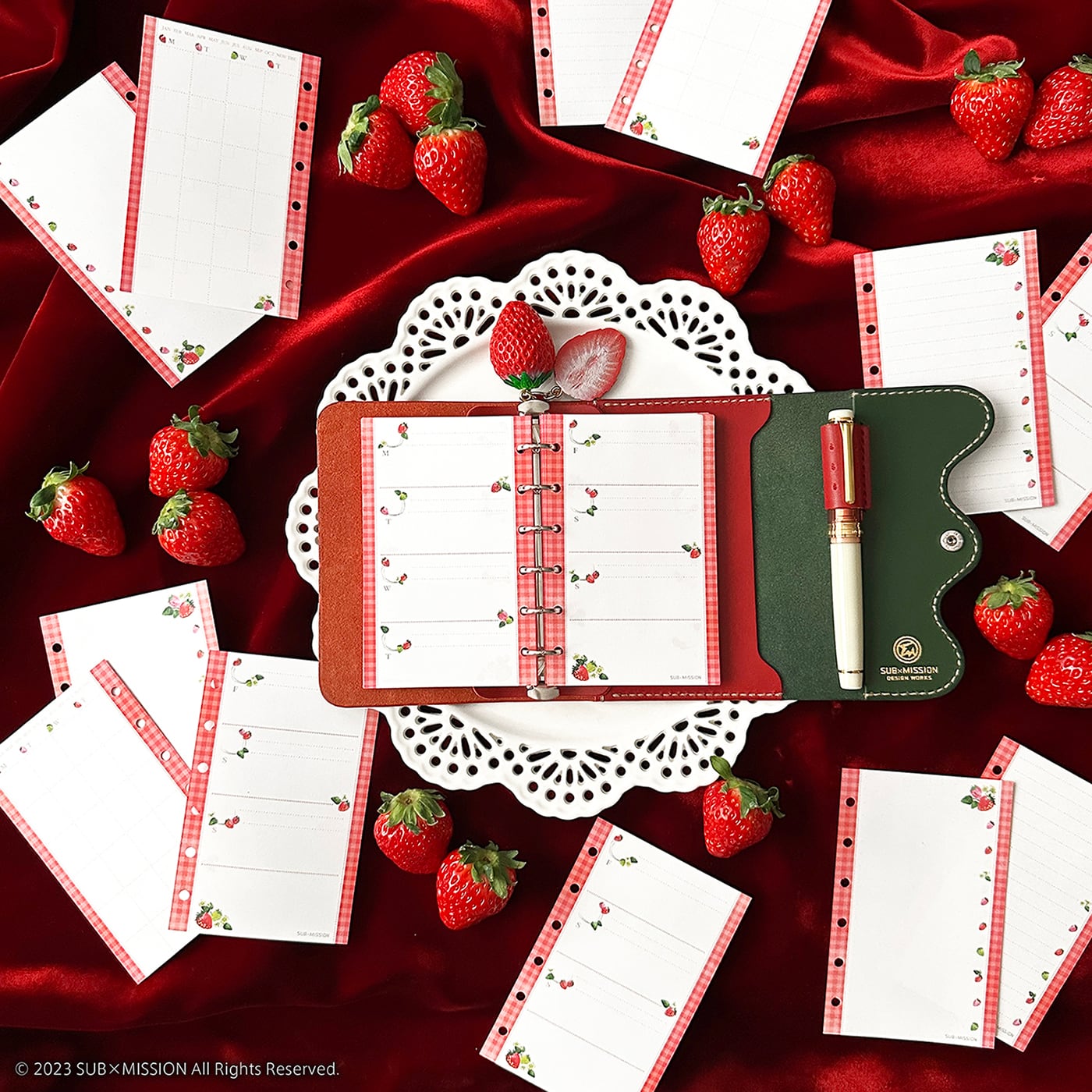 ミニ6用】いちごリフィル /（①ウィークリー / ②メモリーフ / ③方眼