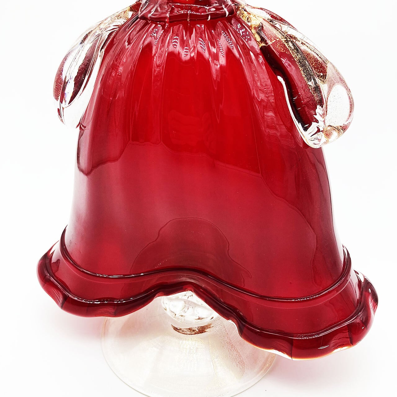 ベネチアングラス ムラノ イタリア 人形 フィギュリン 貴婦人 クリア