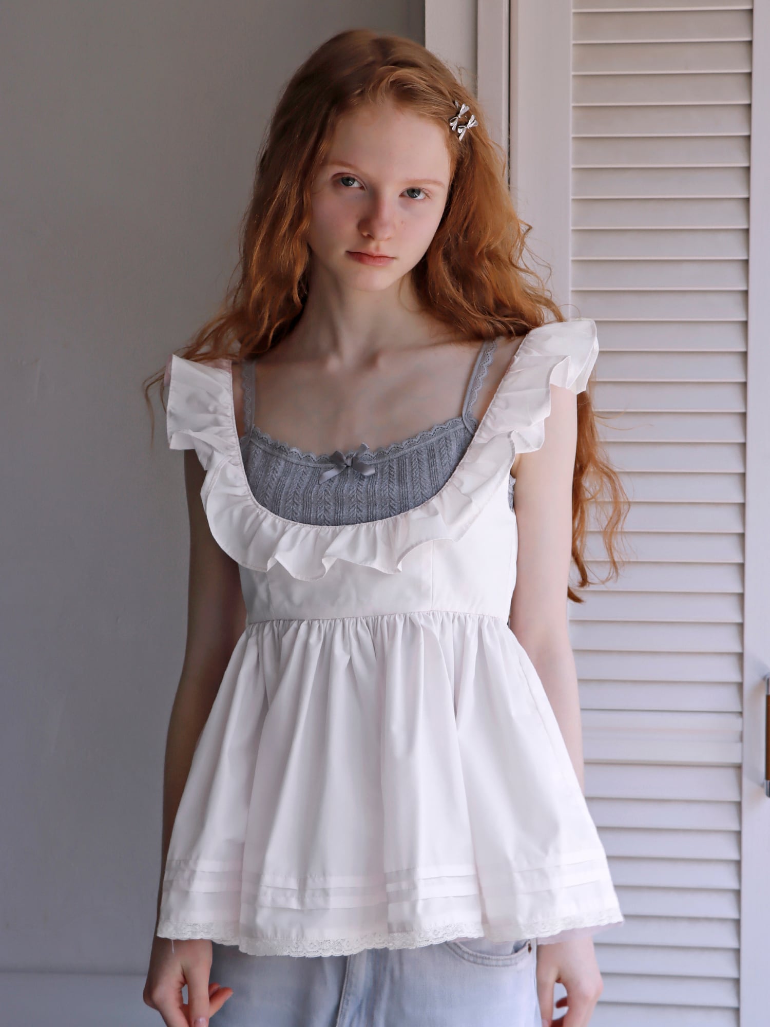 PETIT APLON TOP -WHITE- | mieya mieya