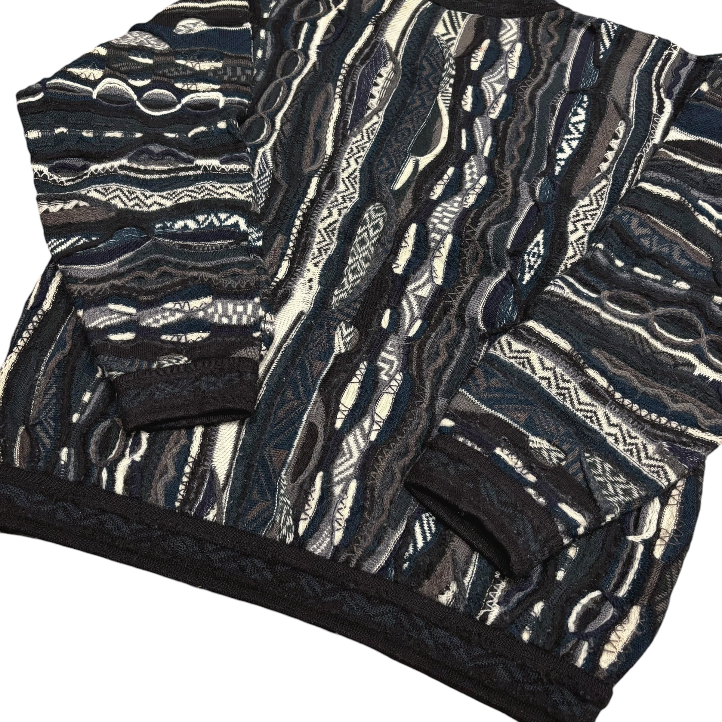 90's COOGI 3D Knit Sweater S / クージー 3Dニット ウールセーター