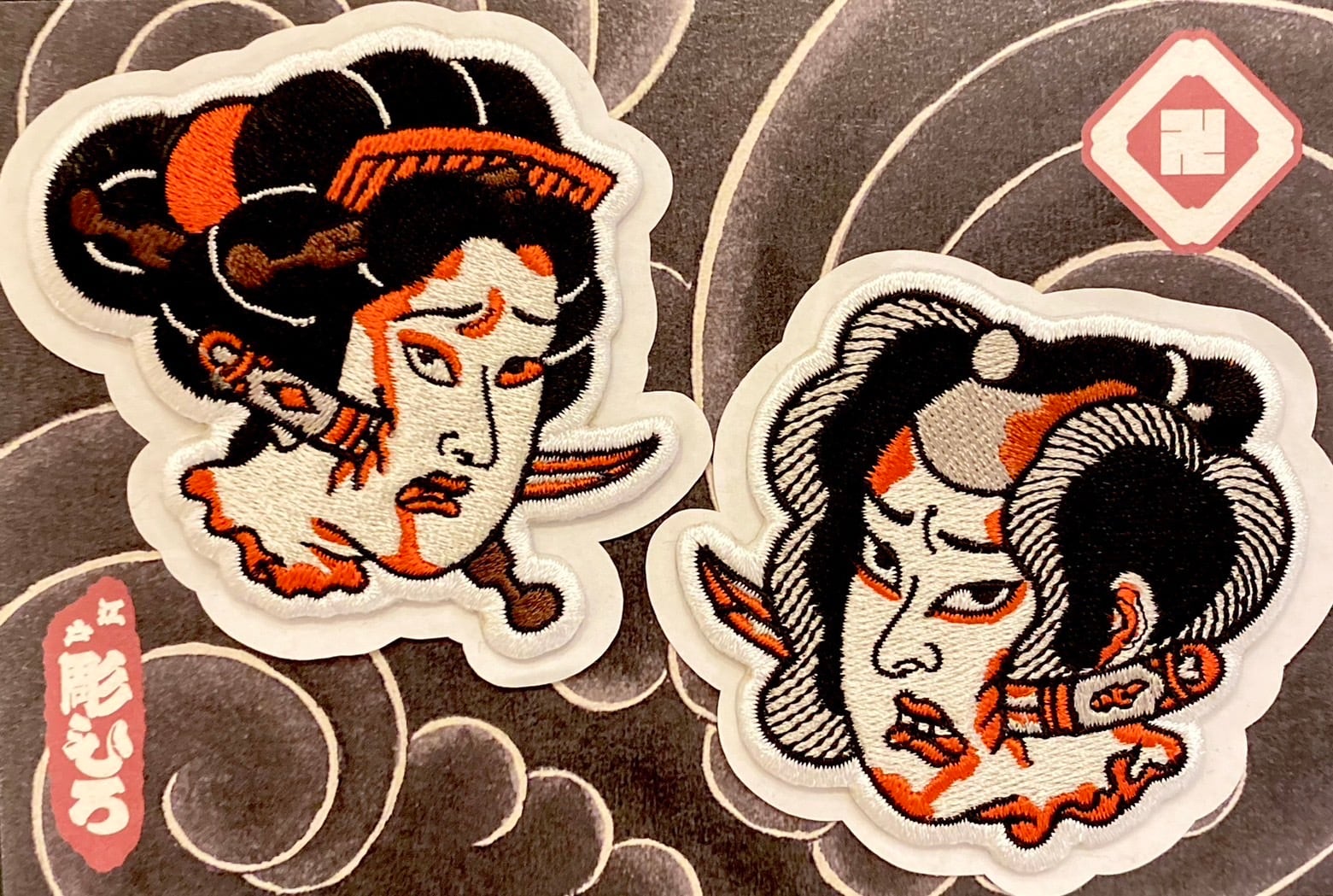 生首ワッペン / Patch-Namakubi | 江戸彫ひろオリジナルプリント販売所