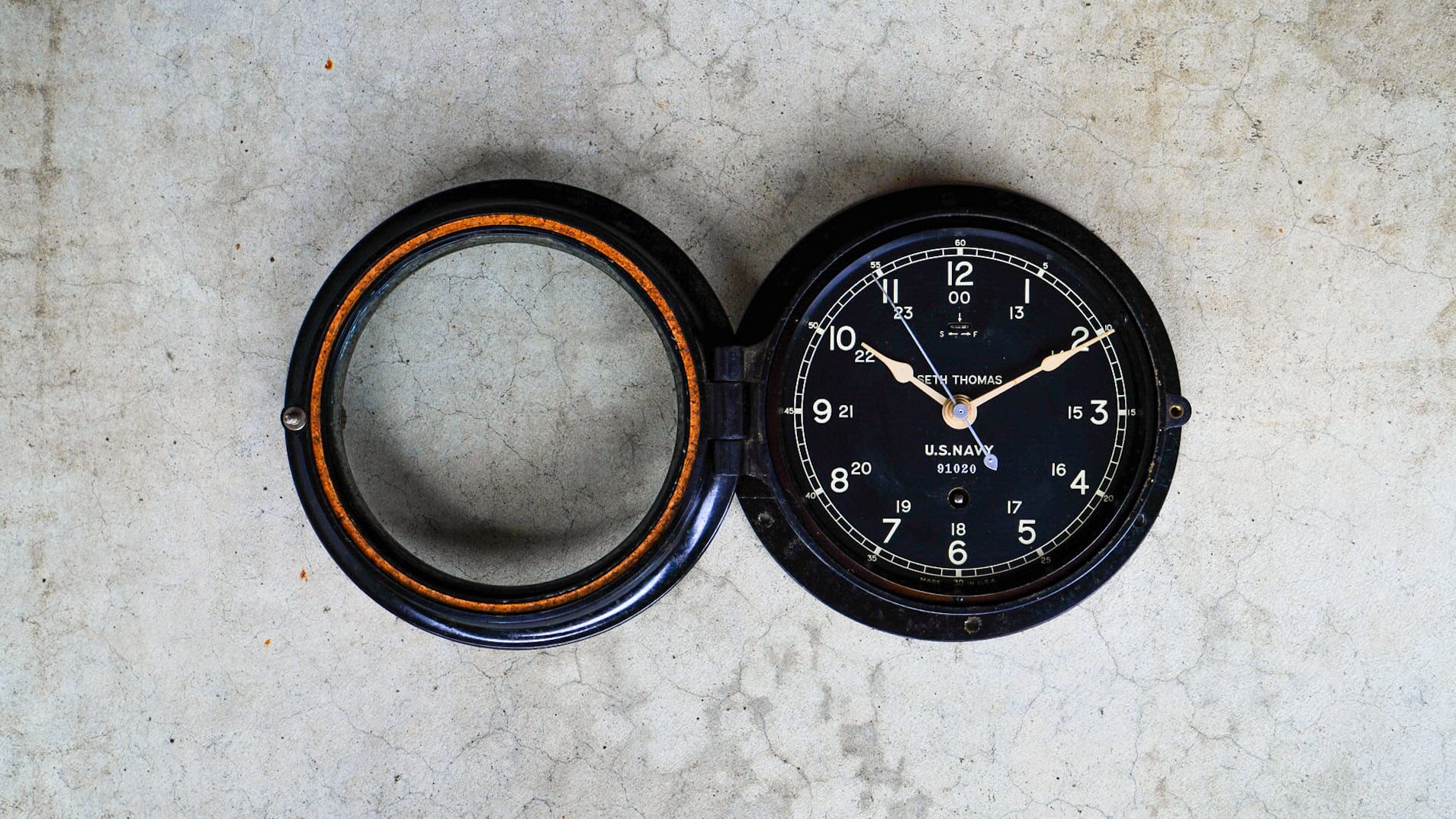 1940s】SETH THOMAS セス・トーマス U.S. Navy デッキ クロック