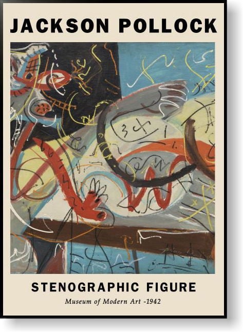 ジャクソン・ポロック *Number 18【ポスター＋フレーム】約 43 x 61 cm