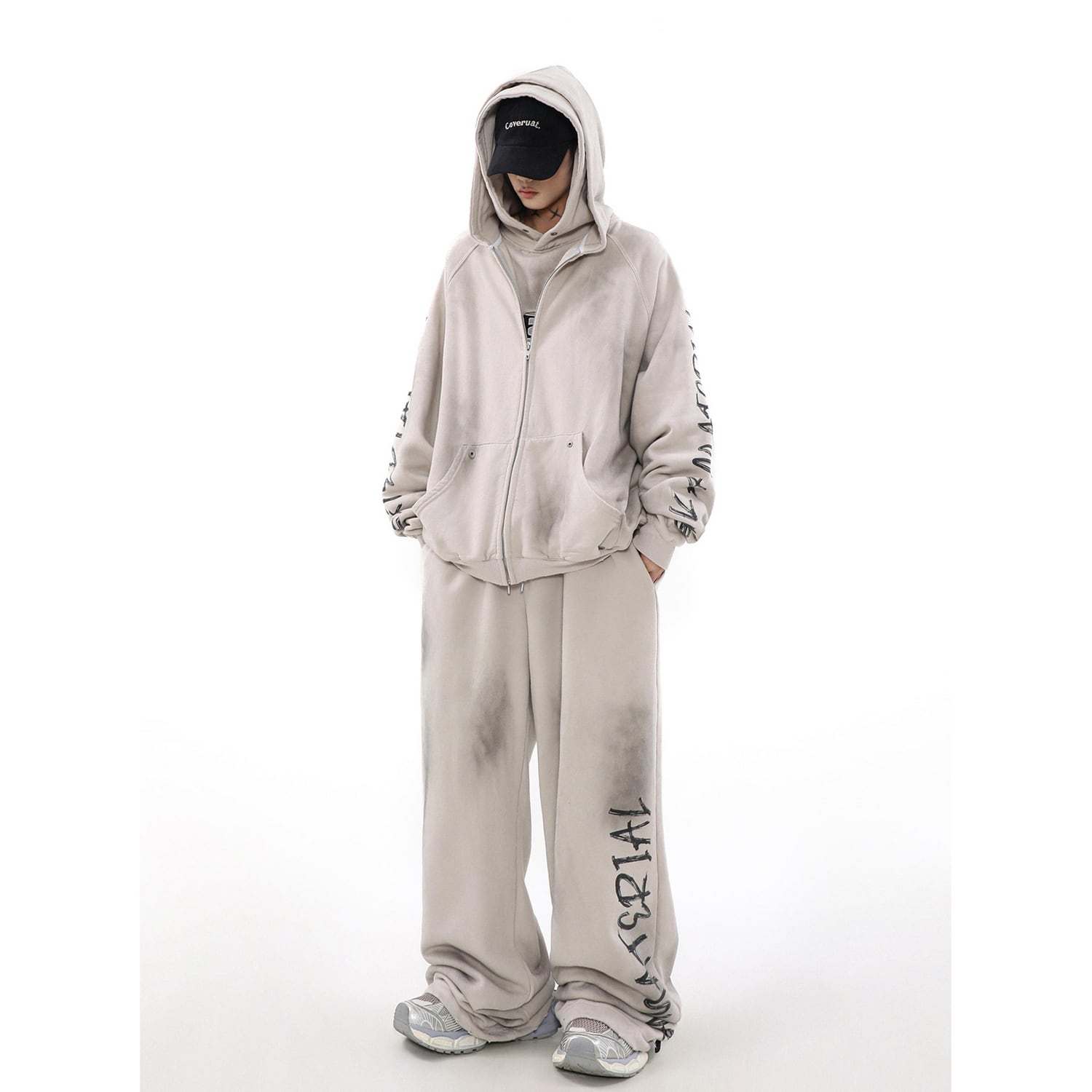 VINTAGE ウォッシュ加工 セットアップ ジップパーカー T632 | wshot