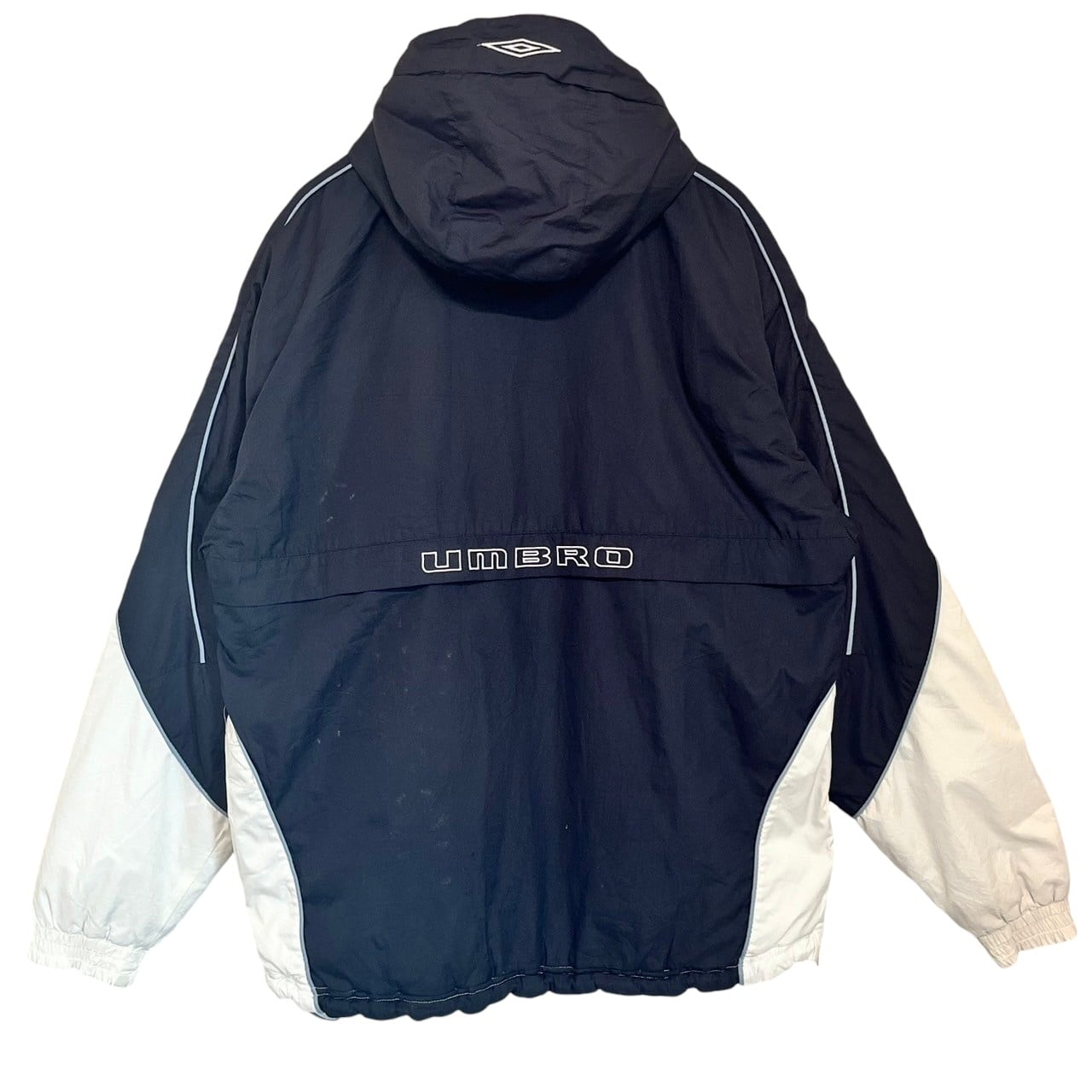 UMBRO アンブロ ナイロンジャケット ハーフジップ 刺繍ロゴ バックロゴ