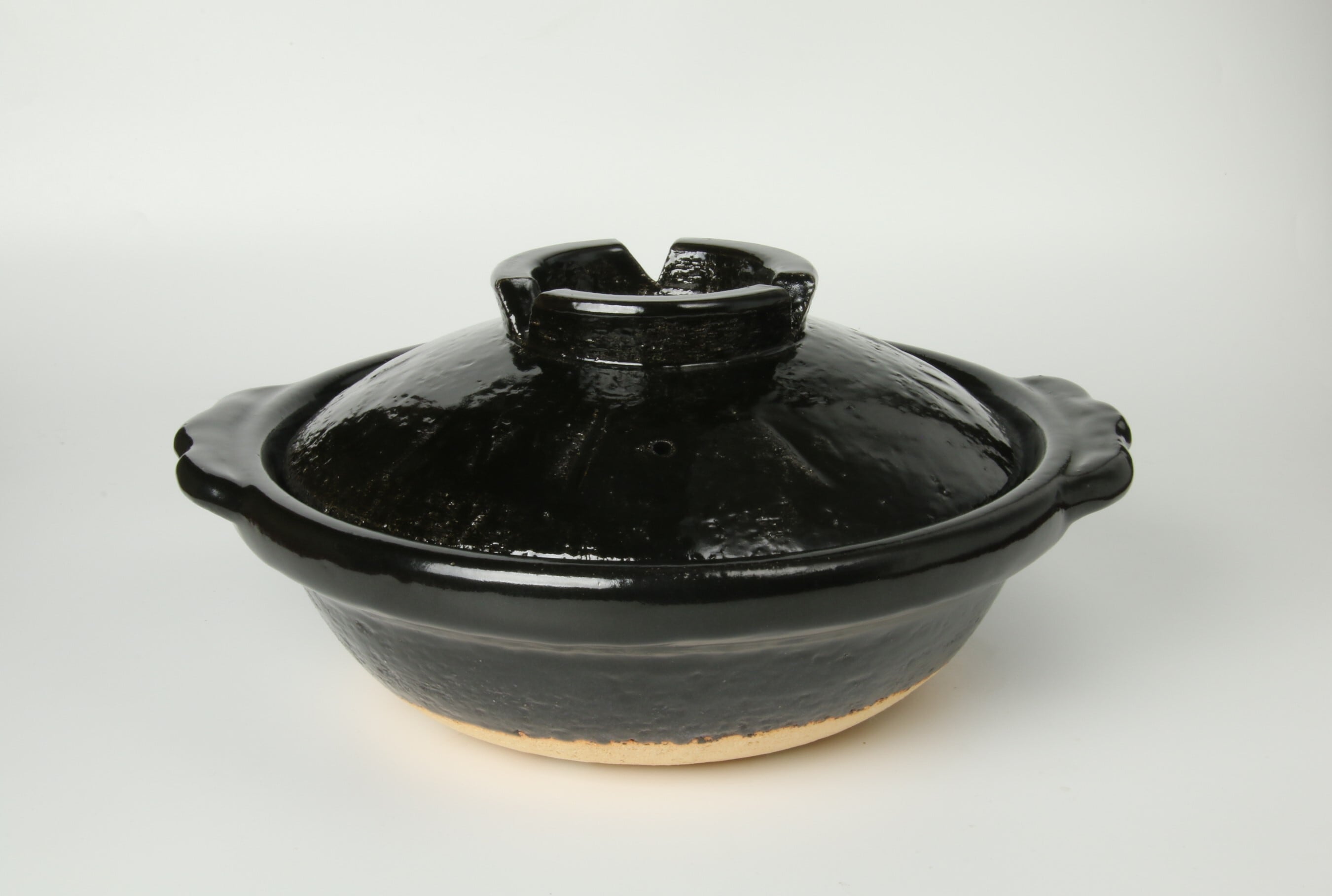 雲井釜　土鍋　八寸 924>雲井窯8寸土鍋(黒)〈2〜3人用〉 信楽焼 | 陶香堂オンラインストア