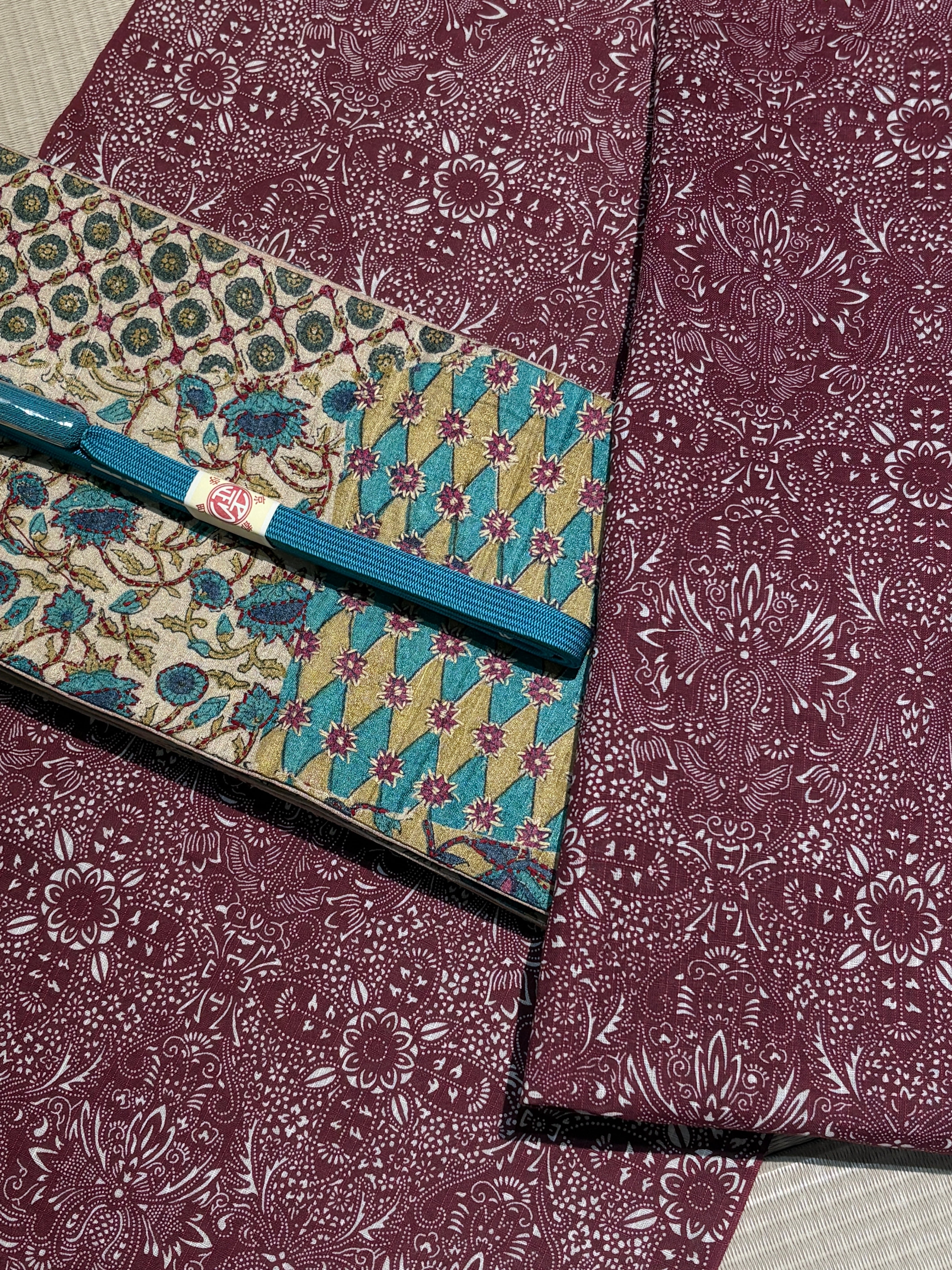 半幅帯 カンタ刺子（タッサーシルク） きものギャラリー凛 | きものの