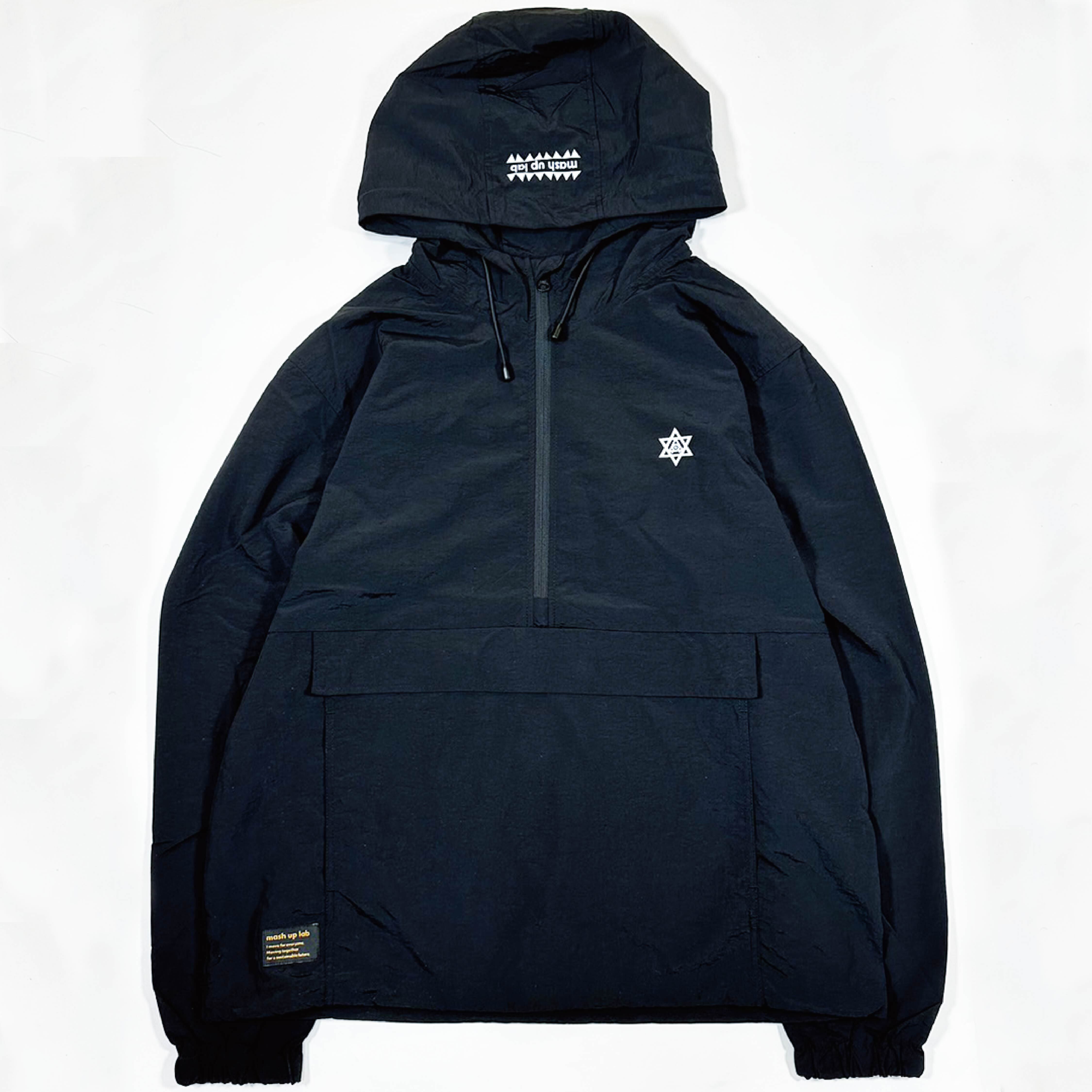 mash up labナイロン アノラック パーカー ハーフZIPブルゾン | mash