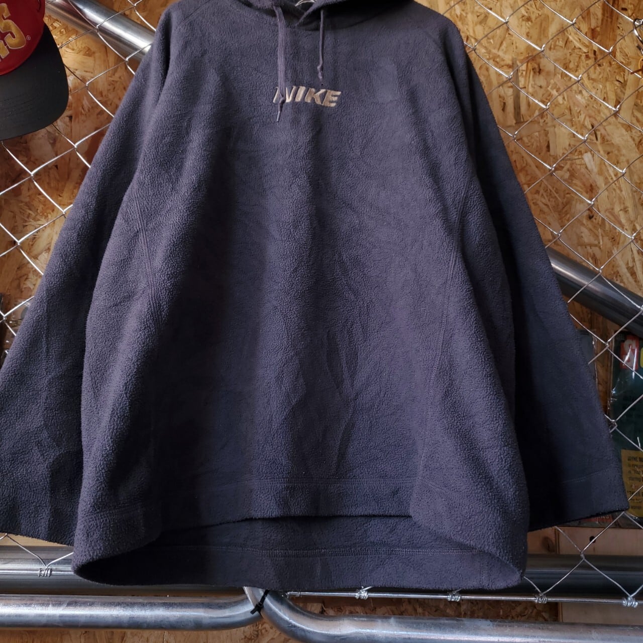 NIKE ナイキ 00s 刺繍ロゴ フリースパーカー プルオーバー フーディー