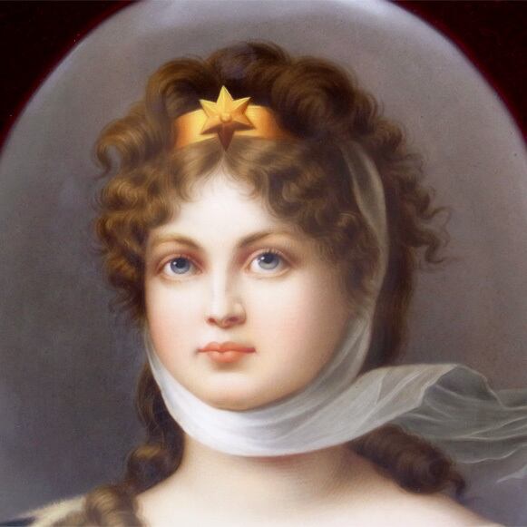 KPM ベルリン 陶板画 ルイーゼ 額付き アンティーク KPM Berlin Luise