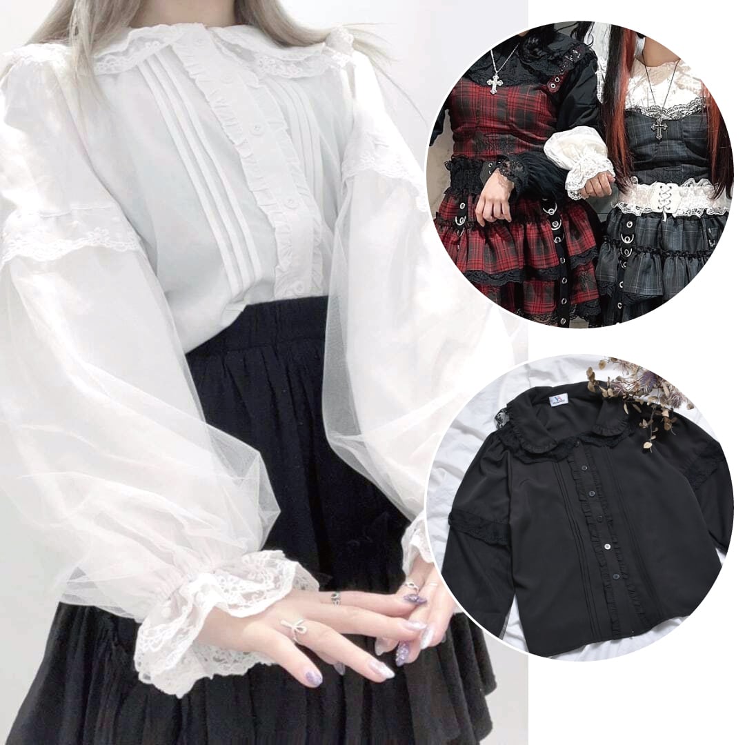 ふんわり袖 チュールフリルブラウス | VOLCAN&APHRODITE