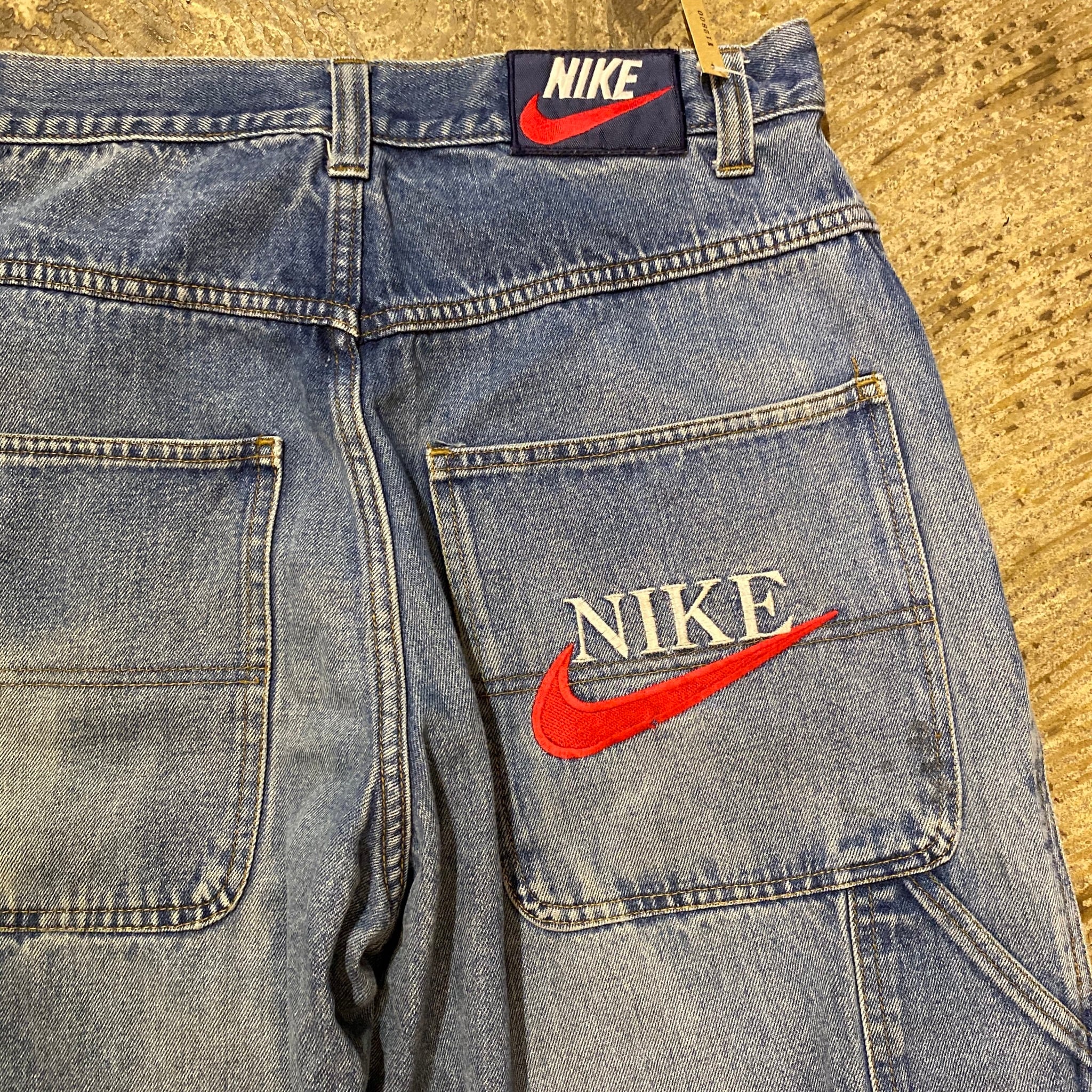 ビンテージ 90年代 ナイキ BOOTLEG ロゴ刺繍 デニム ペインター パンツ
