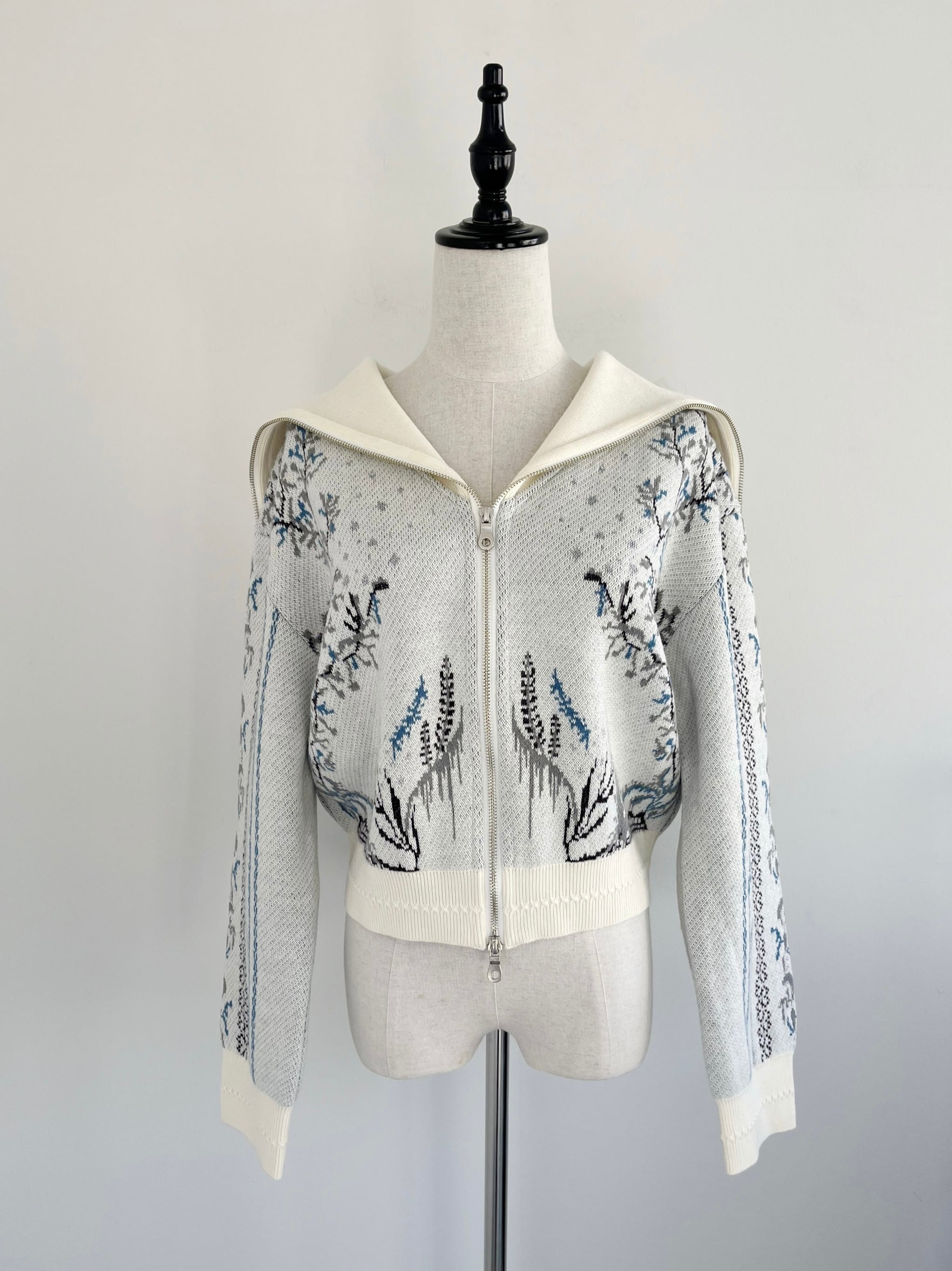 MURRAL Snow cover zipper knit cardigan | KOKO