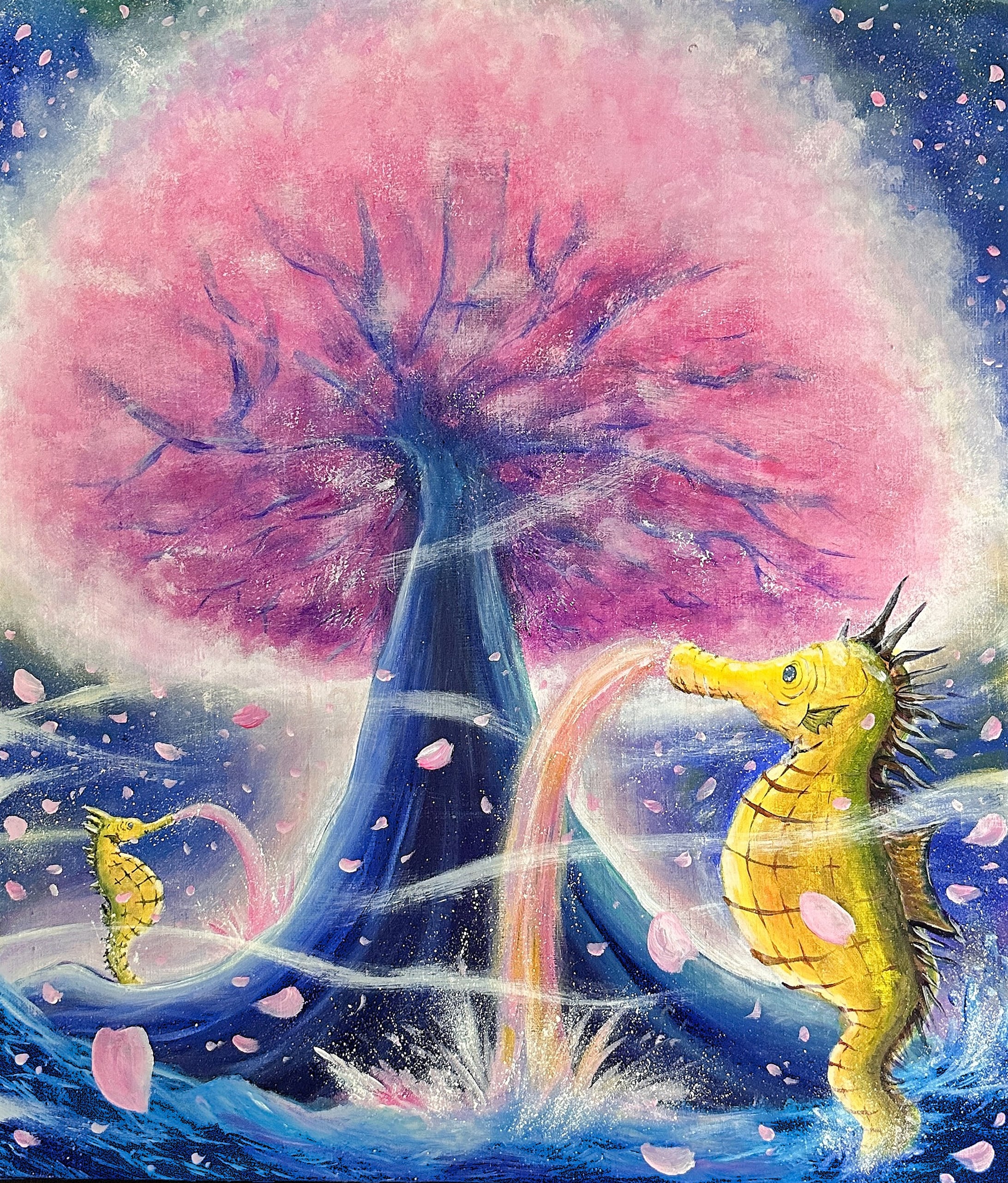 原画 F10号】命の水 | Rozeo Crystal ～癒しをいつもそばに～