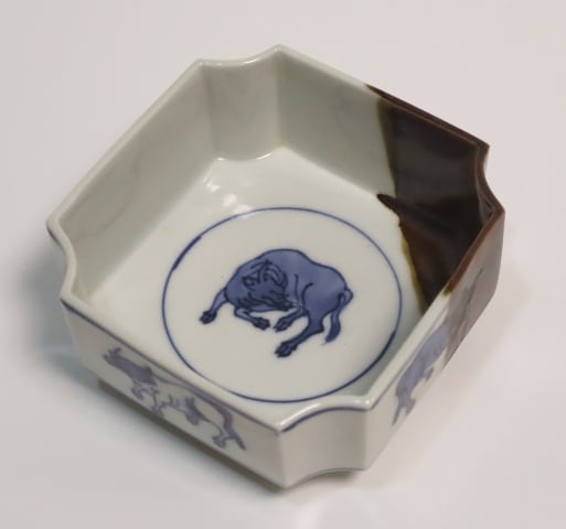 永楽善五郎造（悠） 染付牛向う付 10客 | 賢祥堂 うつわ店