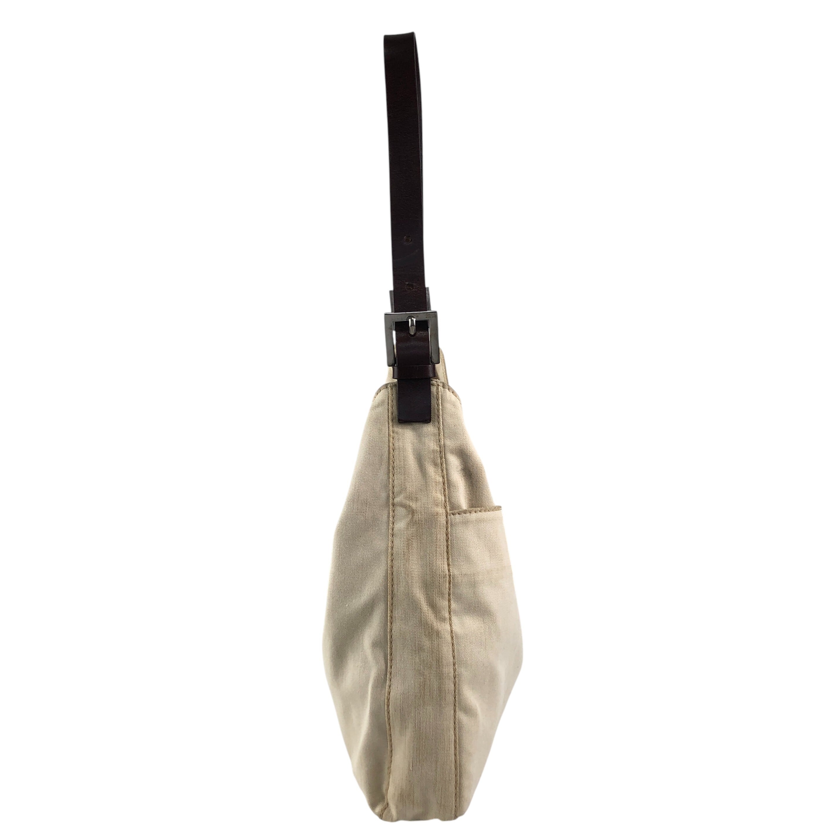 FENDI フェンディ ショルダーバッグ ベージュ FFロゴ キャンバス