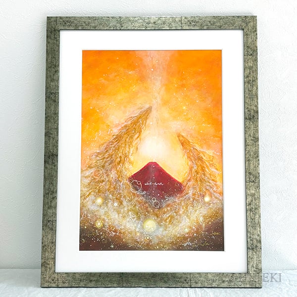 龍神画☆「赤富士昇龍」人気テーマ、赤富士と昇龍 | ヒーリングアート