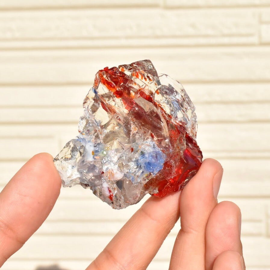 虹入り！シエラネバダ産 アンダラクリスタル原石 クリアマルチカラー