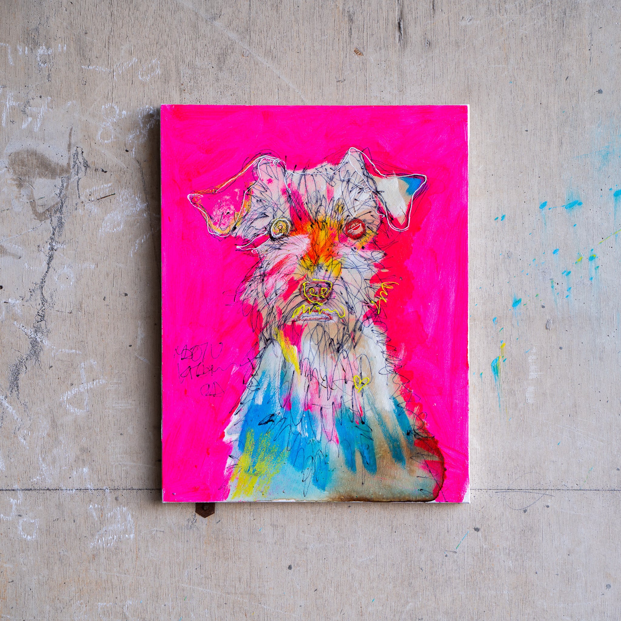 原画 F6「28848 あなたが耐えた孤独、あなたが手放した愛 シュナウザー