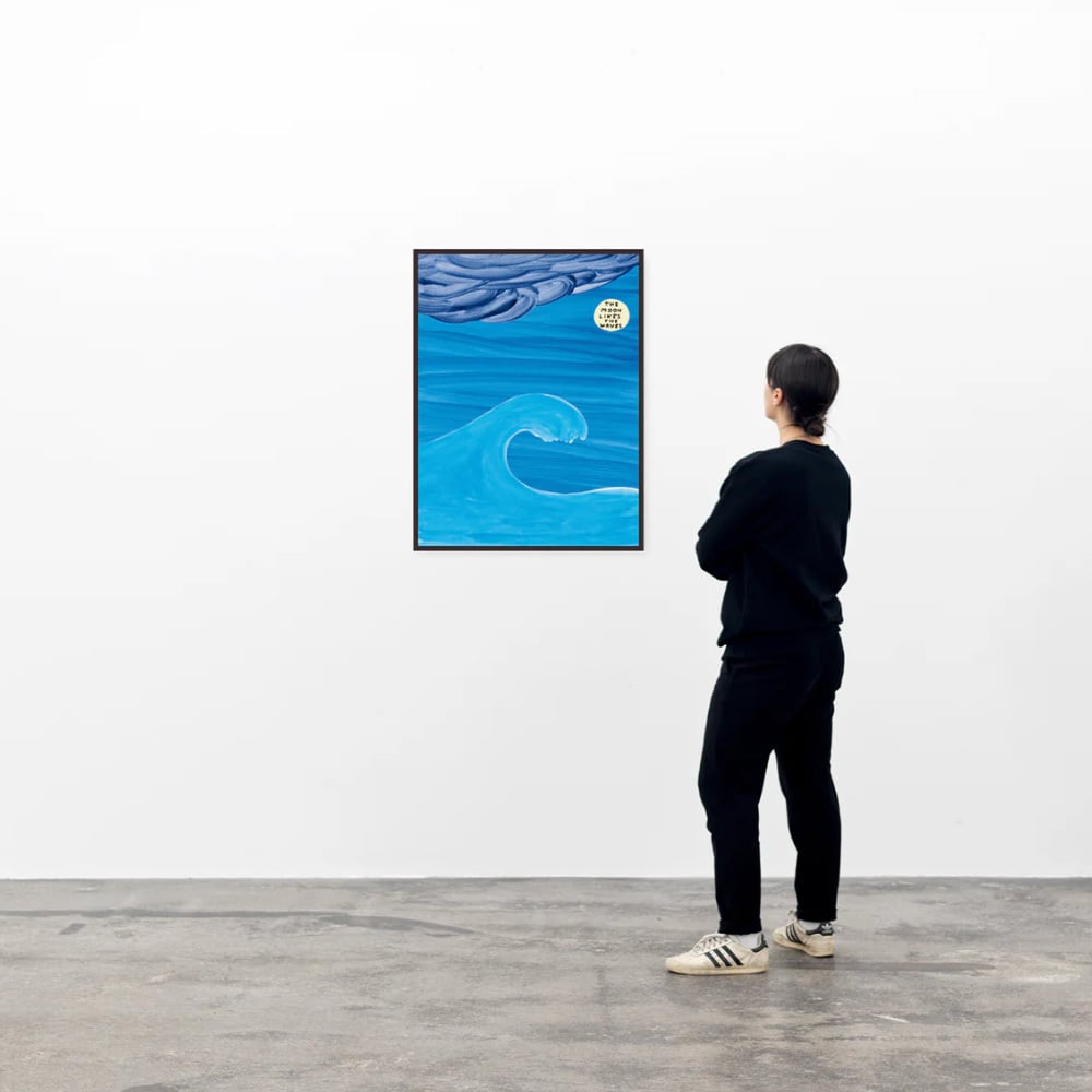 オンライン限定SALE＞額装済ポスター: DAVID SHRIGLEY: THE MOON 定価