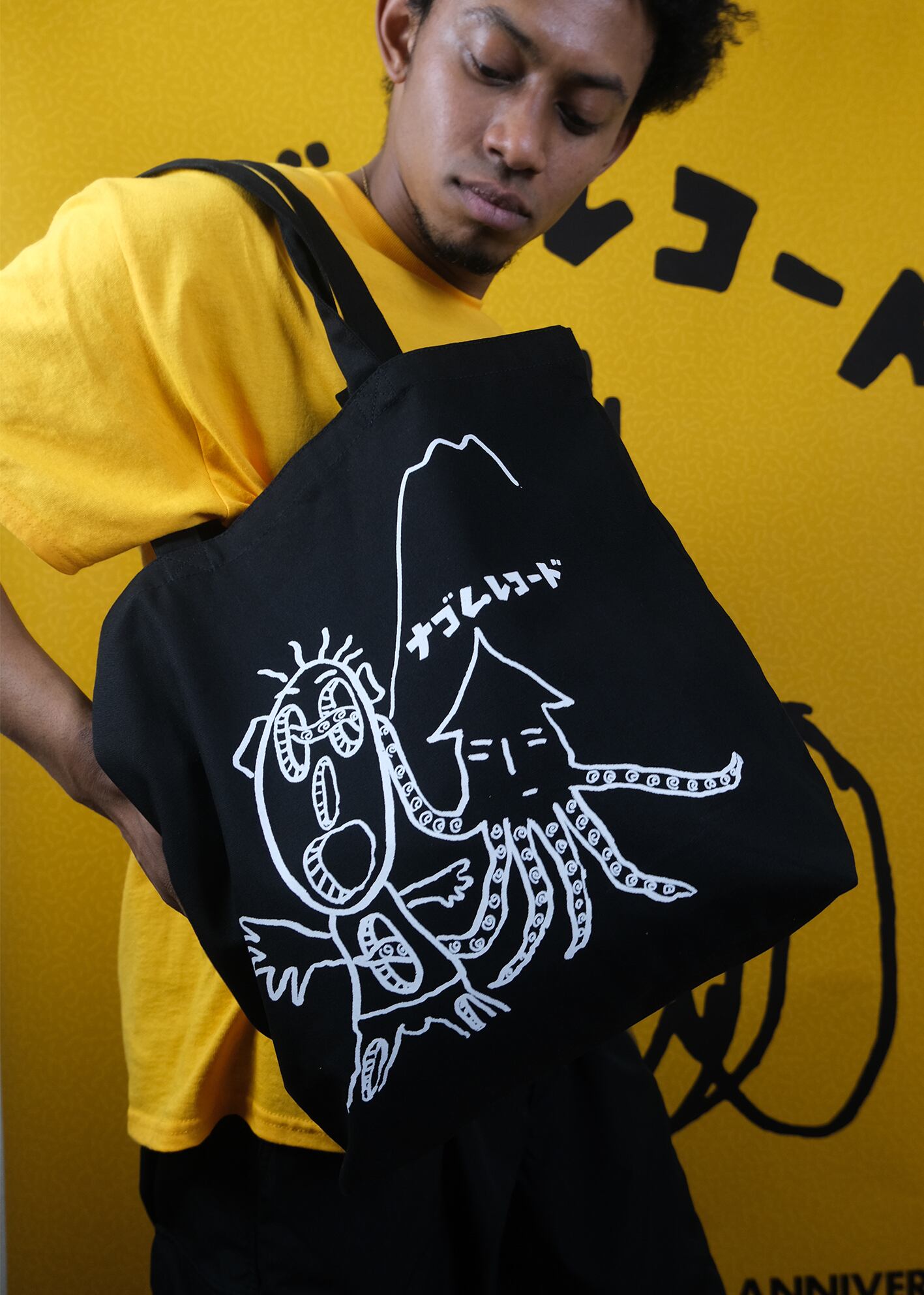 SOVIETS × NAGOMU RECORDS TOTE BAG (IKA)【トートバッグ ブラック