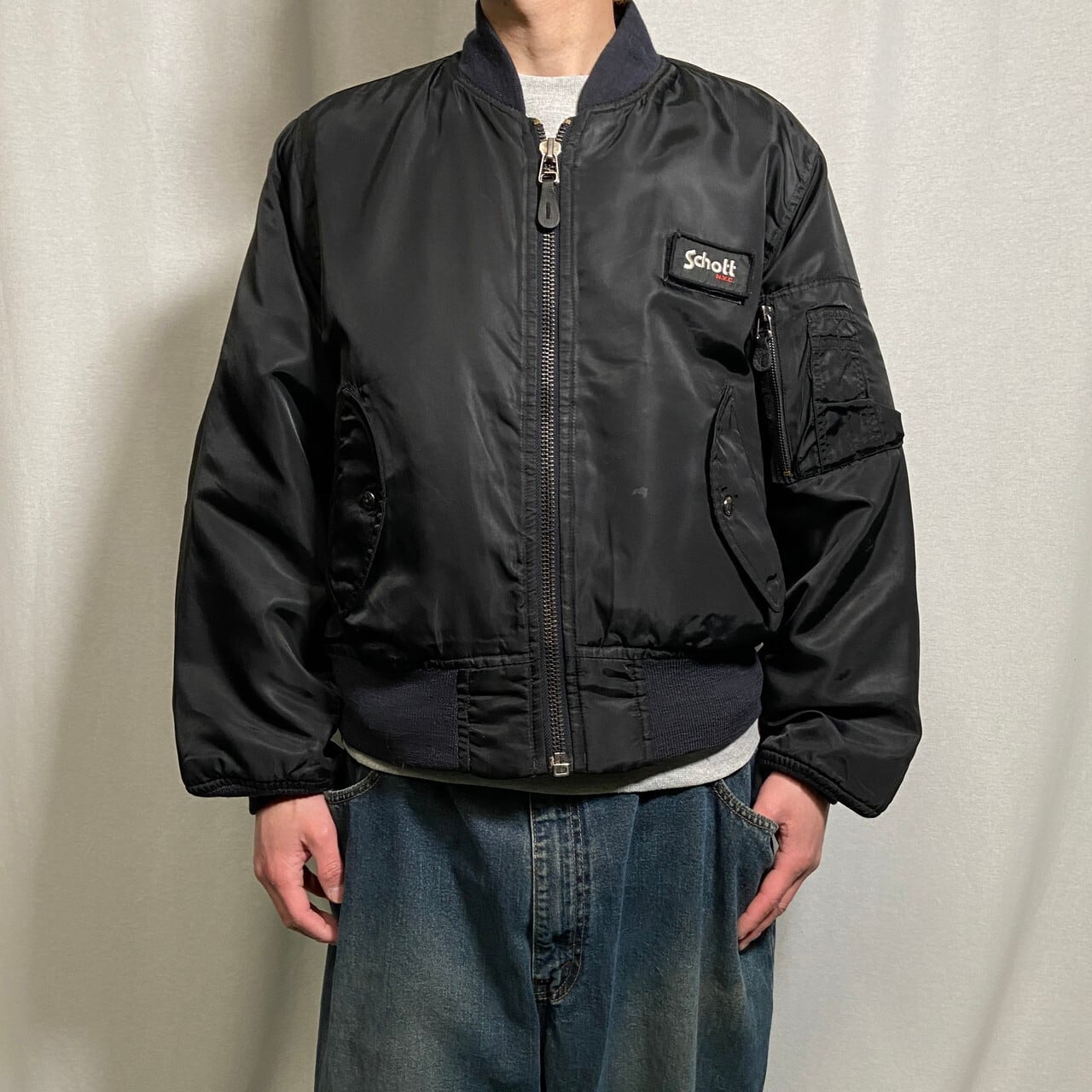 Schott ショット MA-1 ミリタリー フライトジャケット 民間品 メンズM