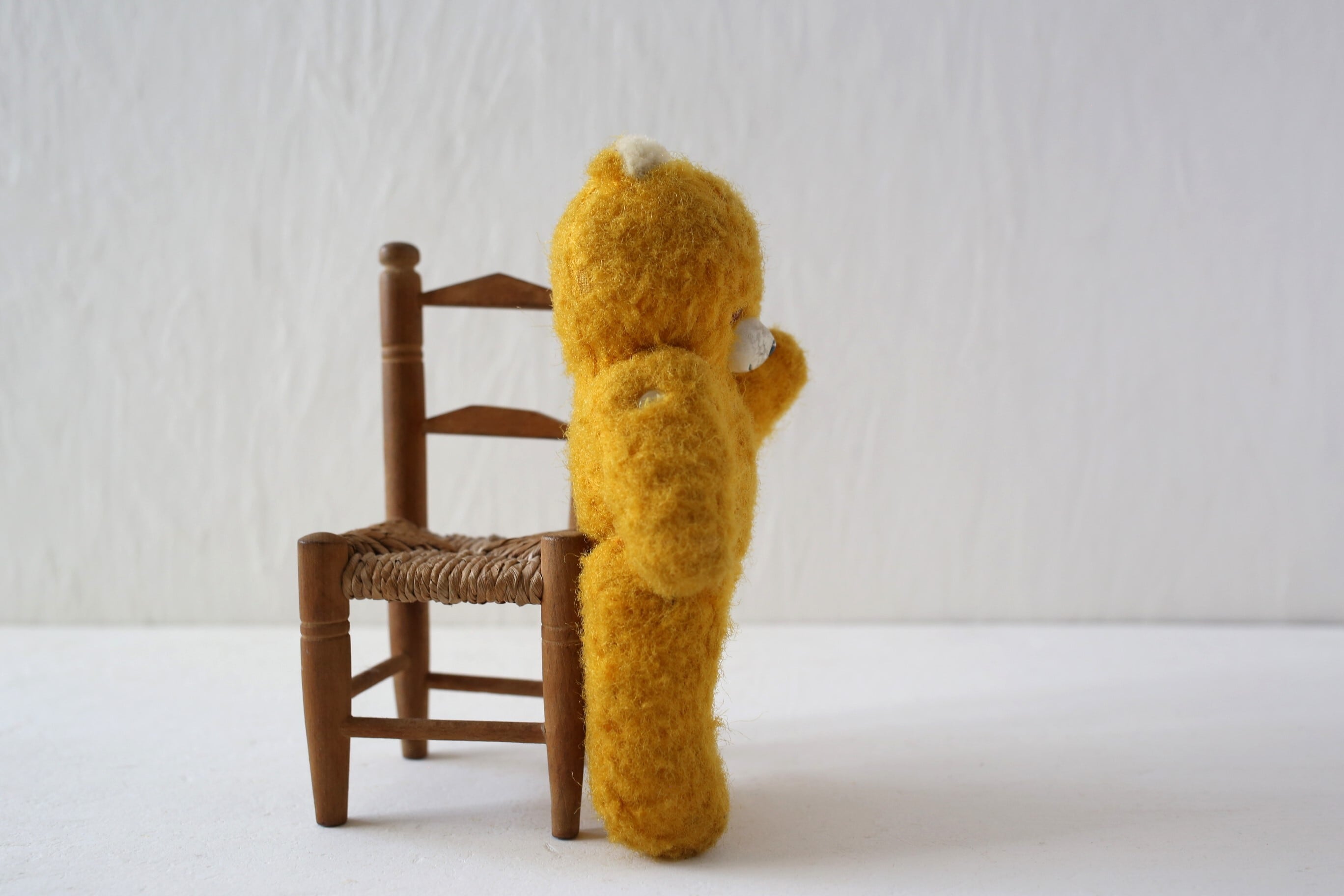 アンティーク ヴィンテージ テディベア DDRベア マスタードカラー N