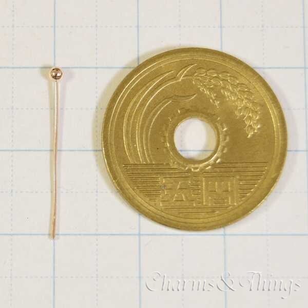 C&T 丸玉ピン2cm線径0.4mmボールピン(約100本)アクセサリーパーツ