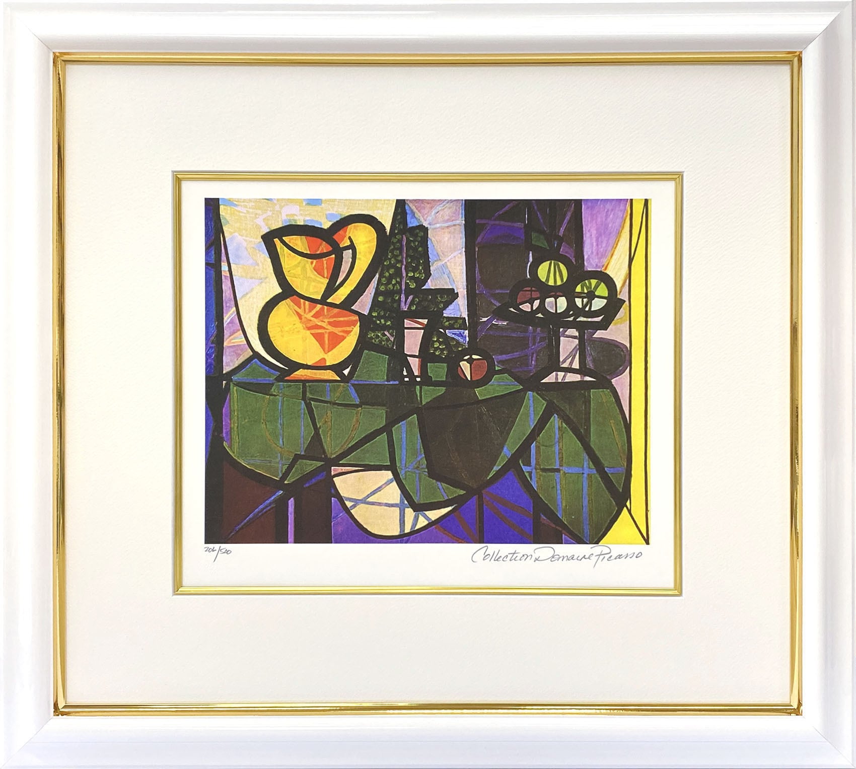 パブロ ピカソ「水差しと果物鉢」額縁4色選択可能 作品証明書 展示用