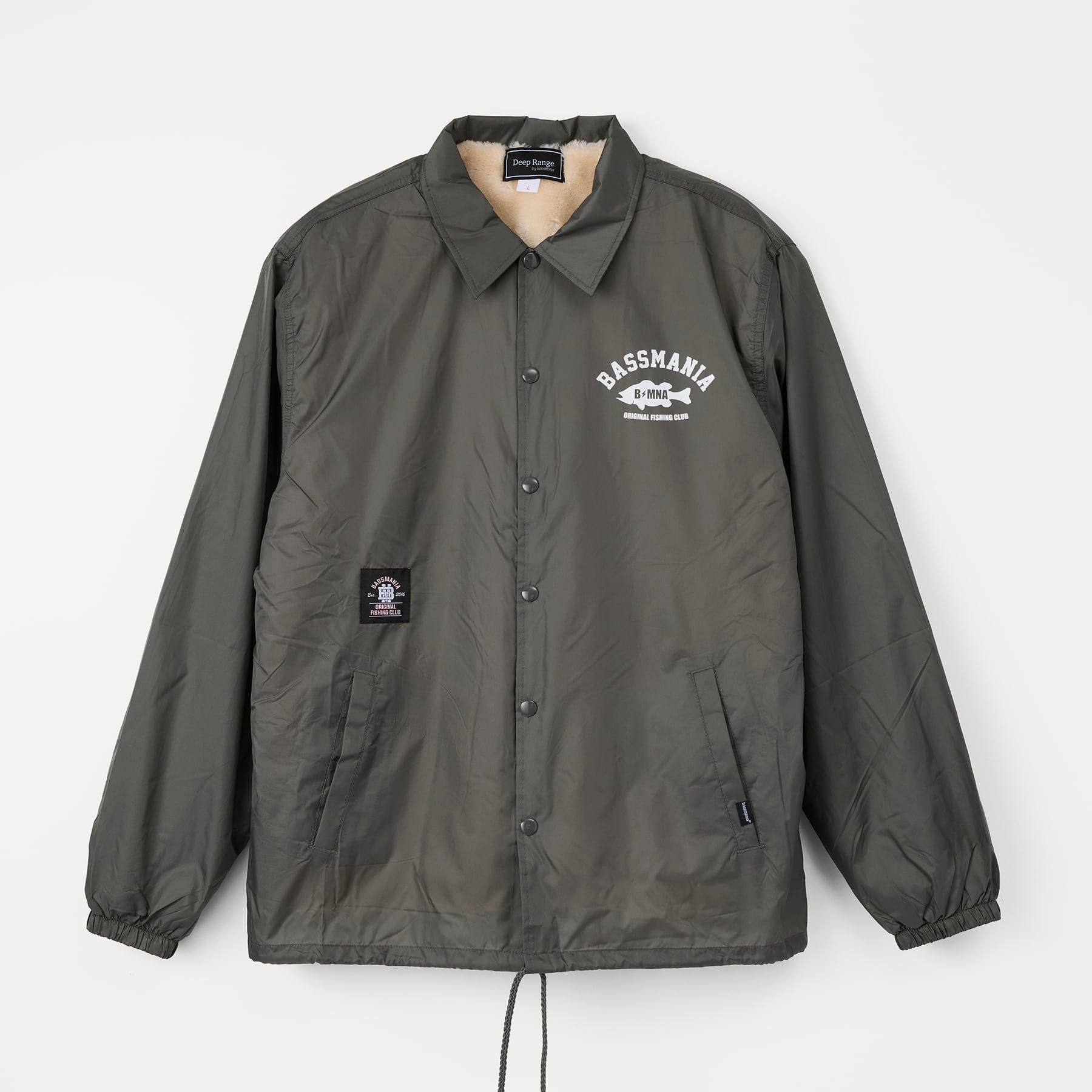 ロゴデザイン裏ボアコーチジャケット［C.GRY］ | bassmania.jp