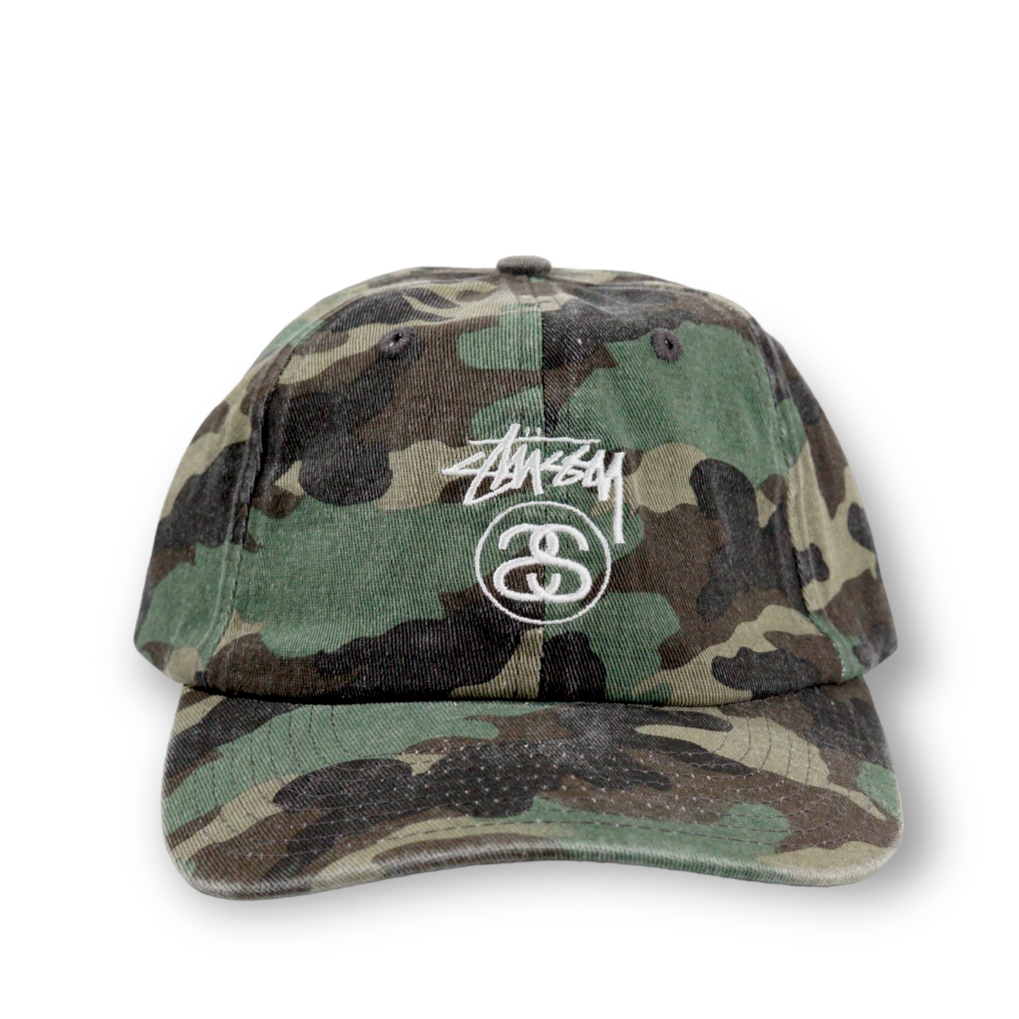 日本未発売】STUSSY SSリンクロゴ カモフラージュ カーブキャップ