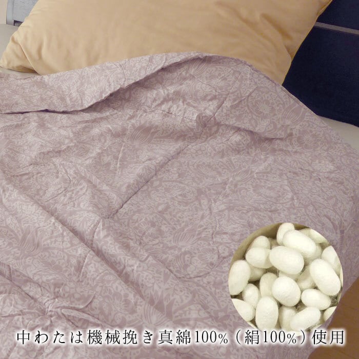 昭和西川 洗えるシルクふとん シルク肌掛け布団 シングル 150×210cm 中