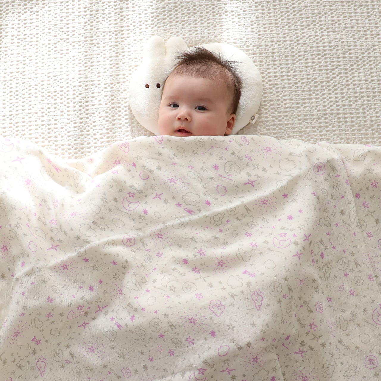 星空ブランケット / パープル（MKB-022）*mokmok chan baby | もくもく