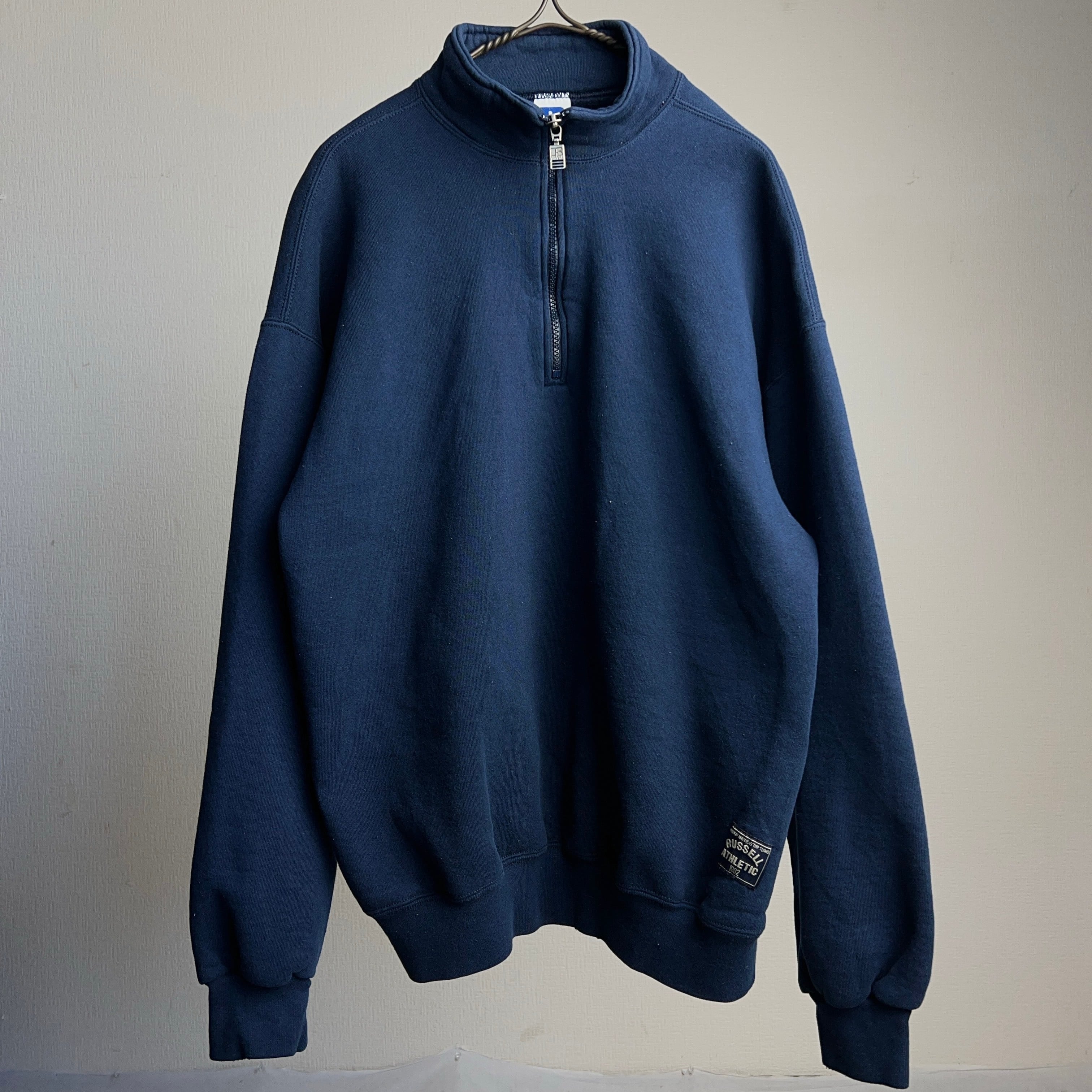 90's RUSSELL ATHLETIC Half-zip Sweatshirt USA製 SIZE XL 90年代