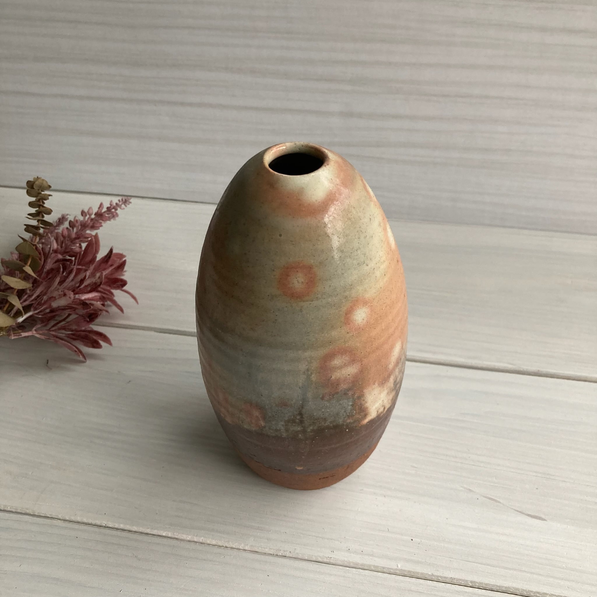 萩焼花入（化粧・御本手） | 萩のうつわ