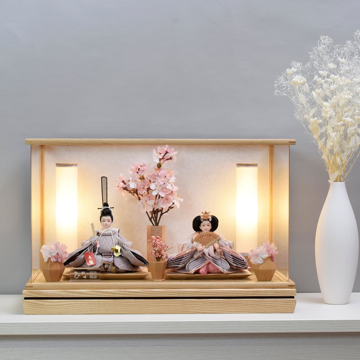 伝統的 雛人形セット ガラスケース付き 送料込みです。 【公式通販】
