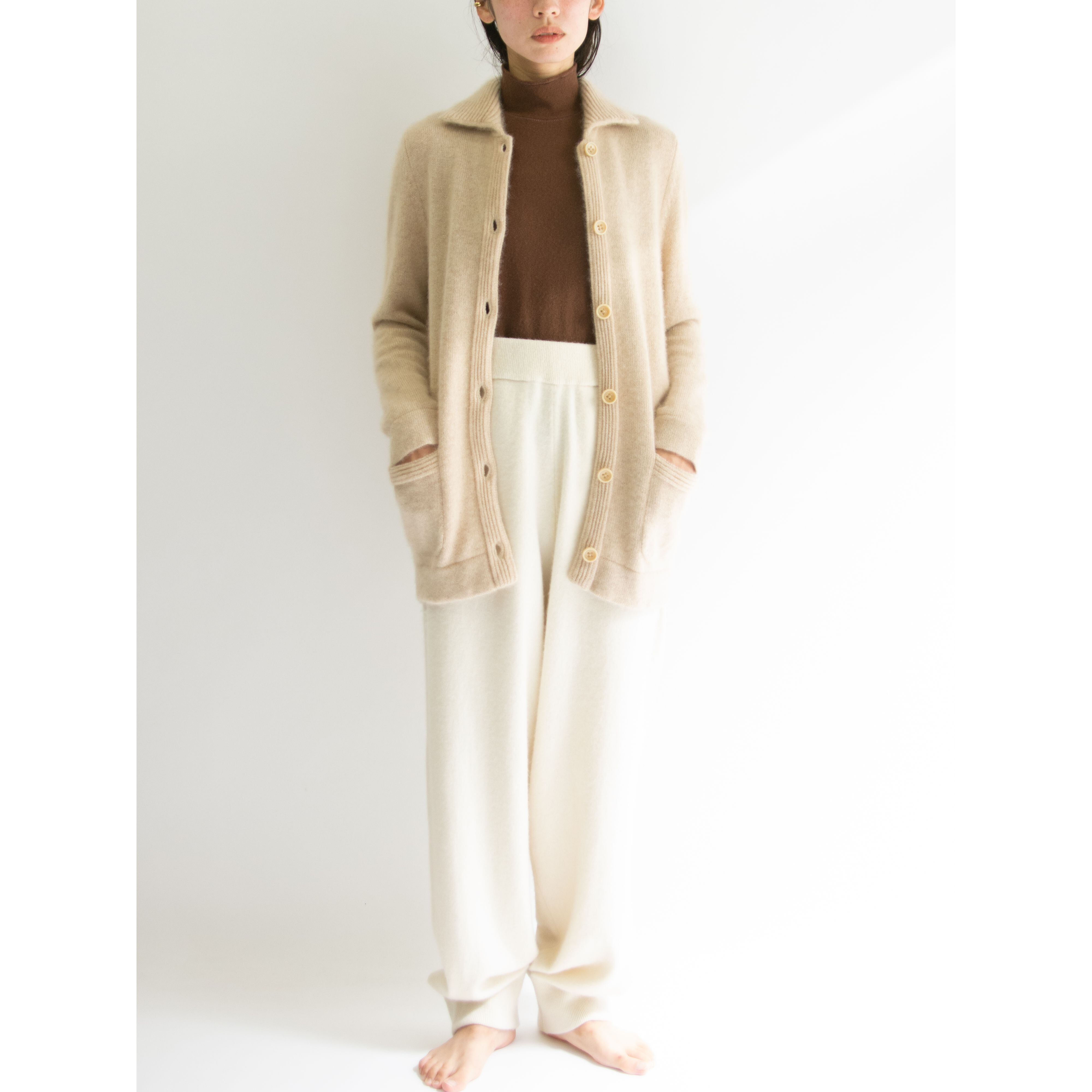 KING DEER】100% Cashmere Knit Cardigan（カシミヤニットカーディガン