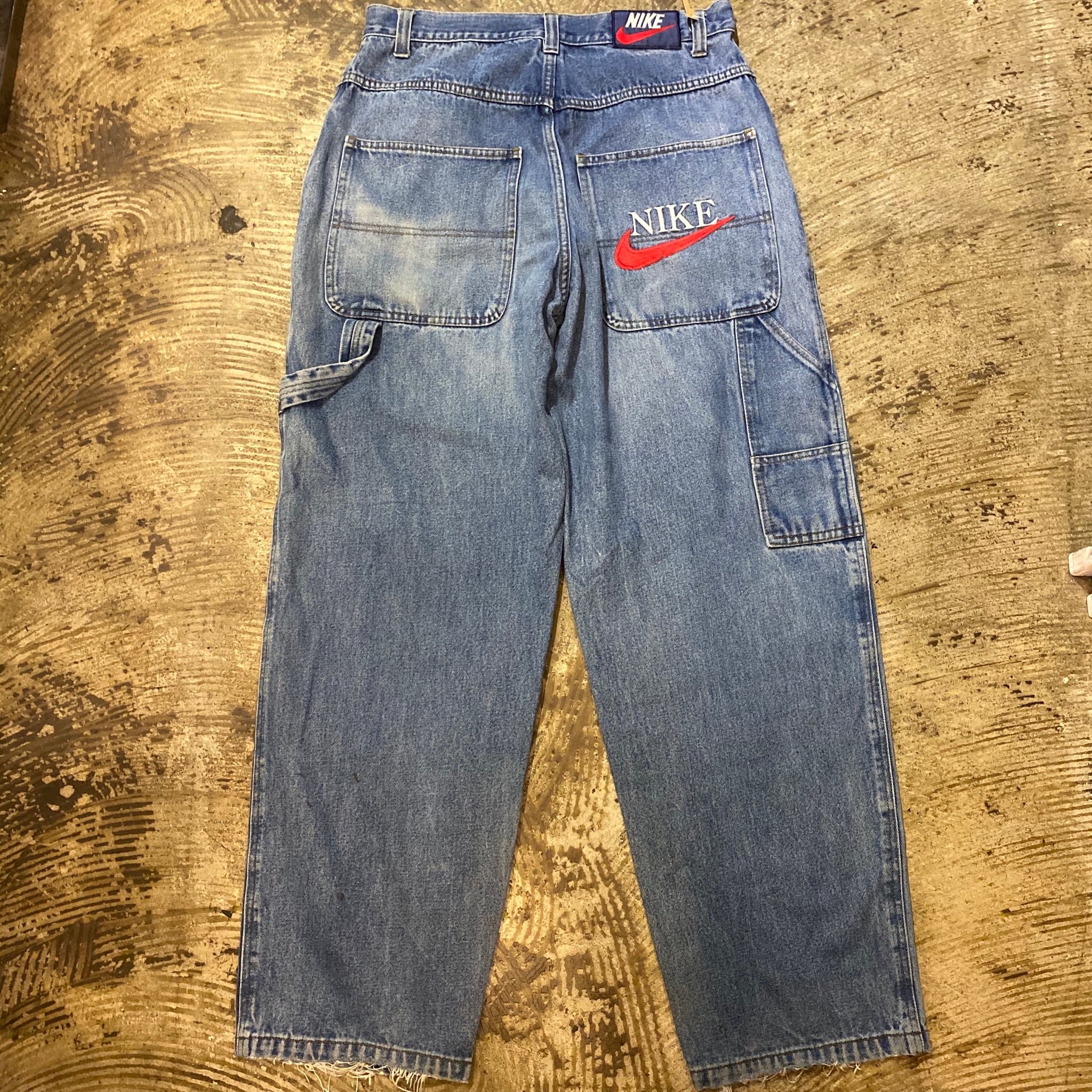 ビンテージ 90年代 ナイキ BOOTLEG ロゴ刺繍 デニム ペインター パンツ