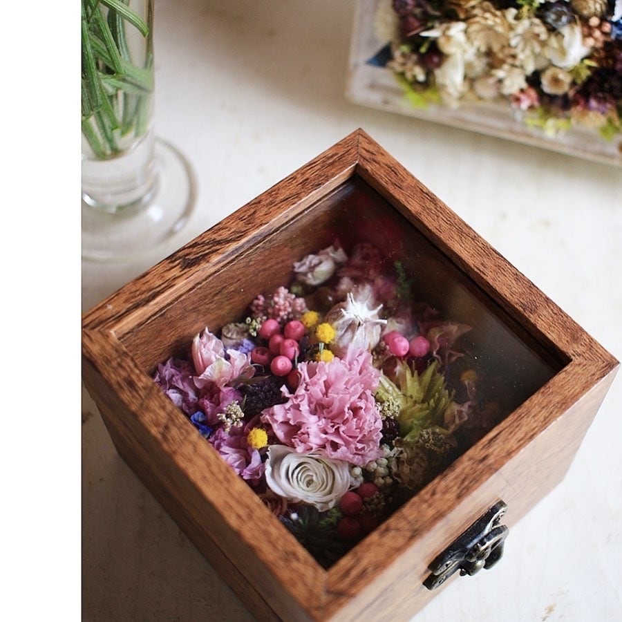 フラワーボックス ブラウンの木箱 | Fiora