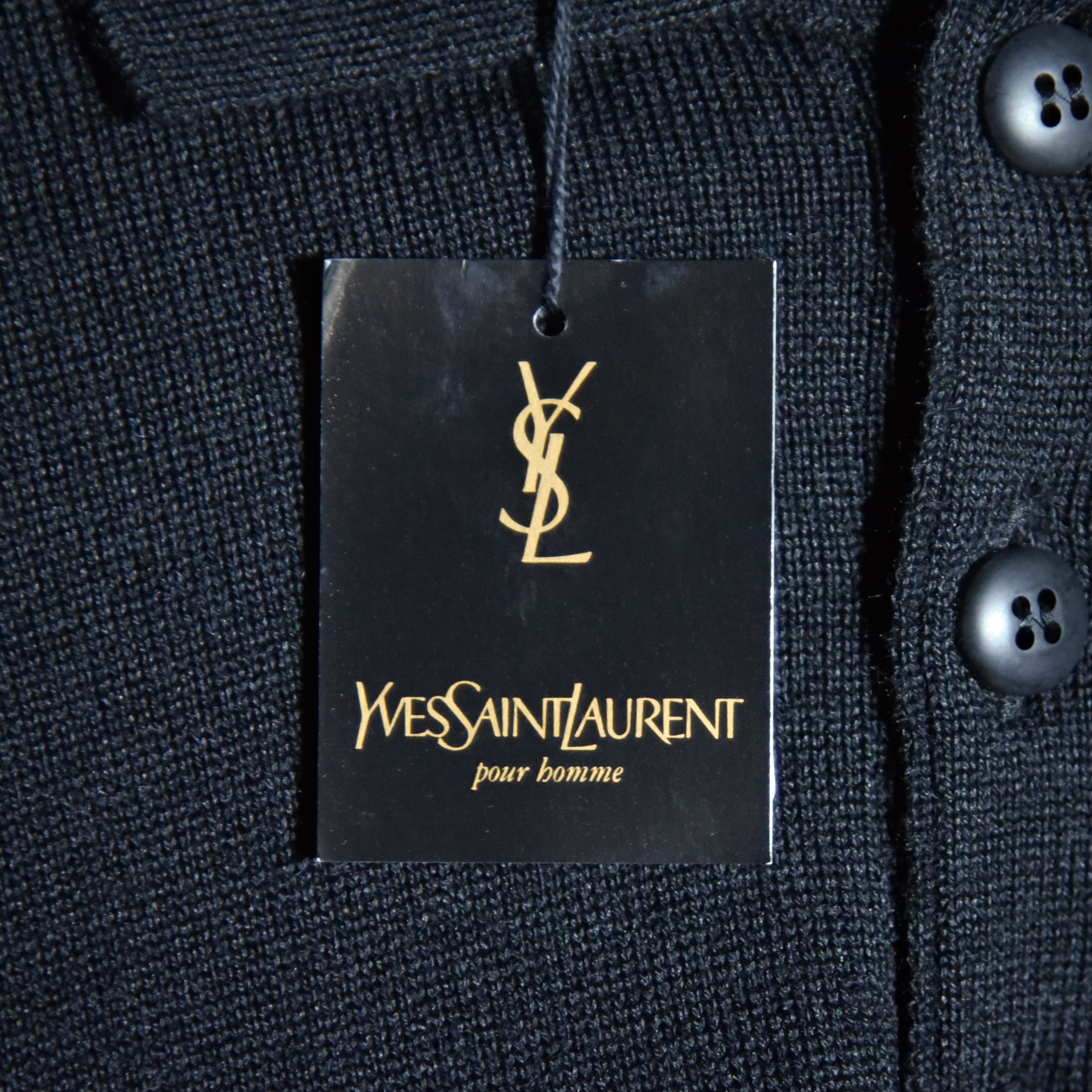 DEAD STOCK】80-90s Yves Saint Lauren Long-sleeve Knit Polo Shirts