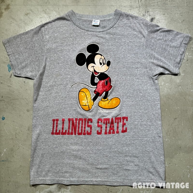 80's Champion チャンピオン ミッキーマウス カラーフロッキープリント