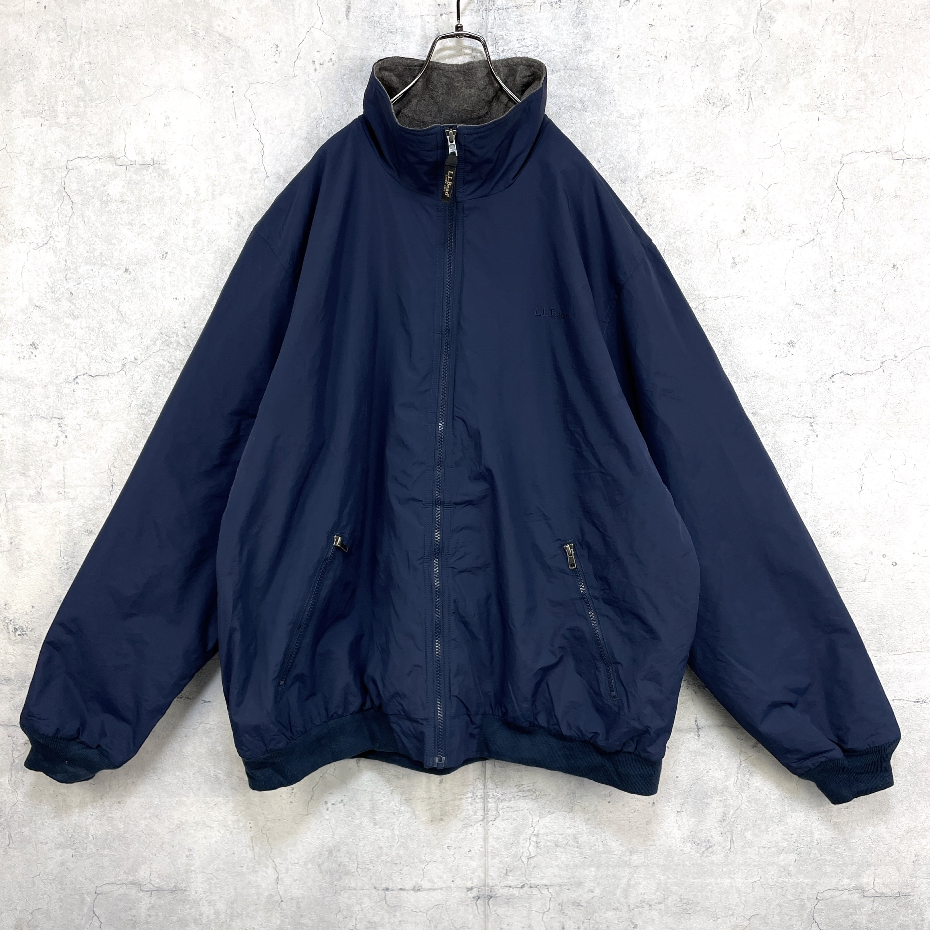 L.L.Bean ナイロンジャケット 刺繍ロゴ 裏フリース | 古着屋mills