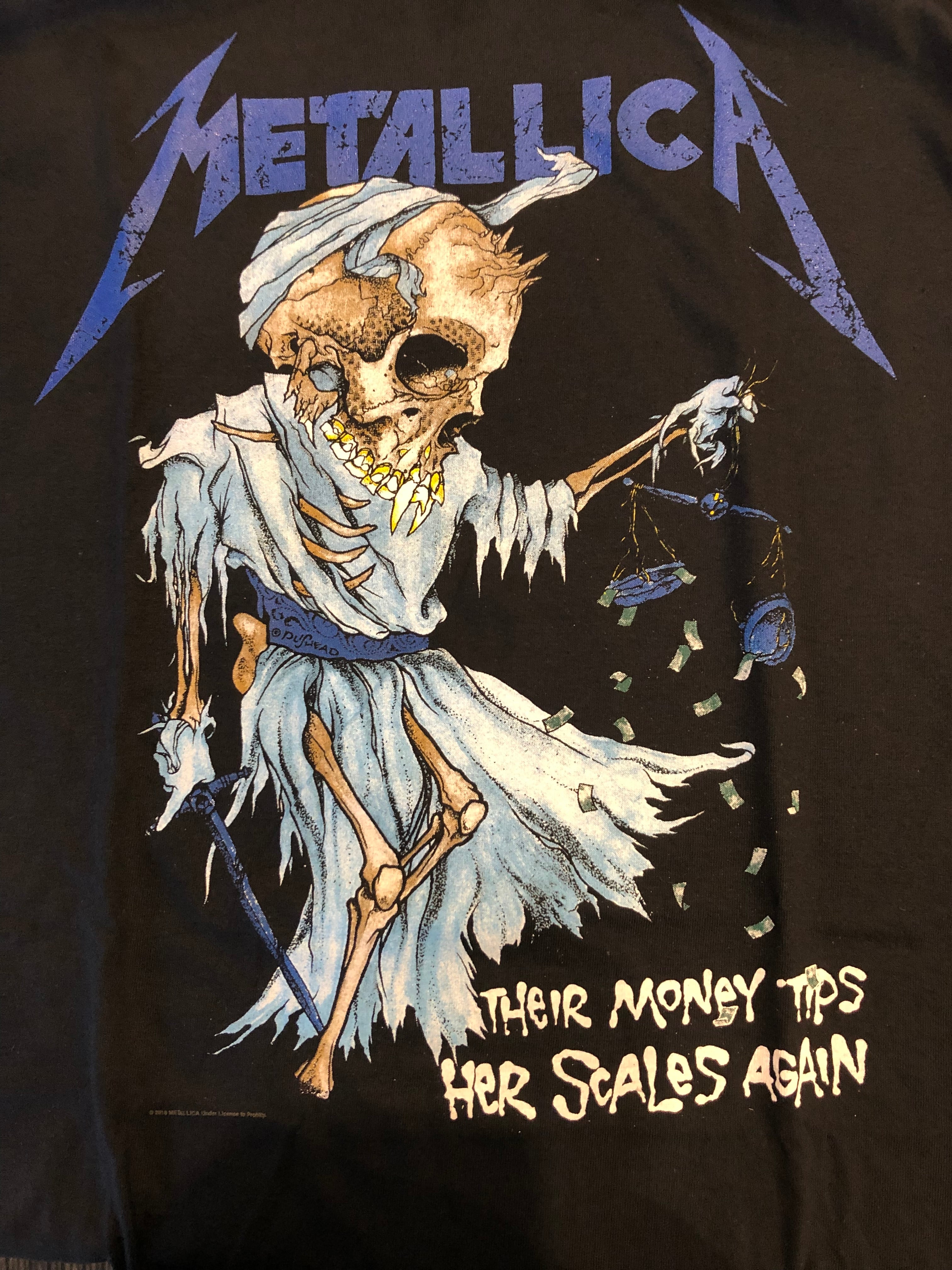 Metallica：DAMAGED JUSTICE TOUR'Tシャツ | ロックTシャツ バンドT