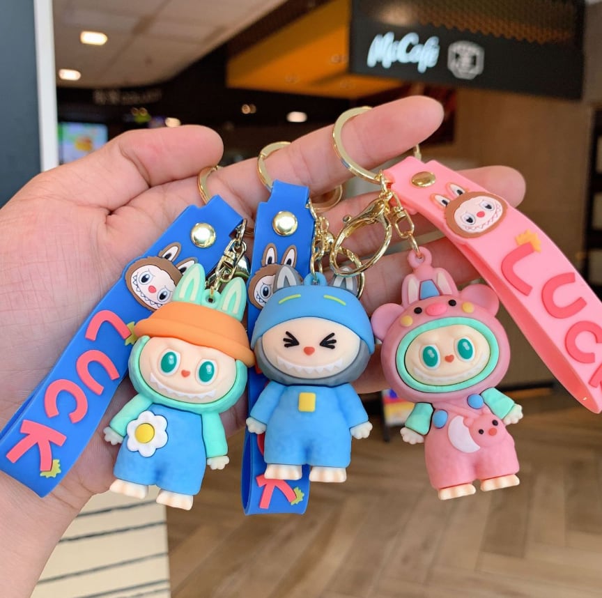 2個入ペアセット】ラブブ もふシリキーホルダー♡ おそろいペア用