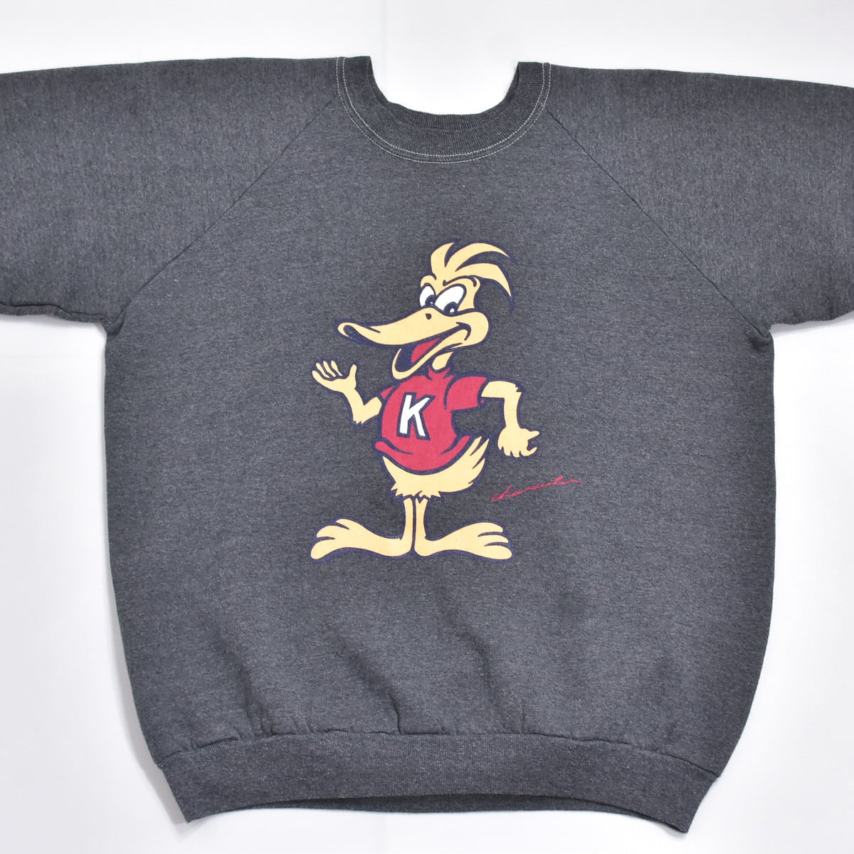 90s アメリカ製 FRUIT OF THE LOOM カレッジ風 キャラクタープリント