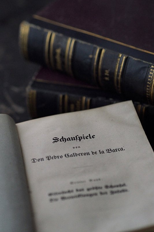 ドイツ古書、重厚な背を並べる-antique german book | アンティーク