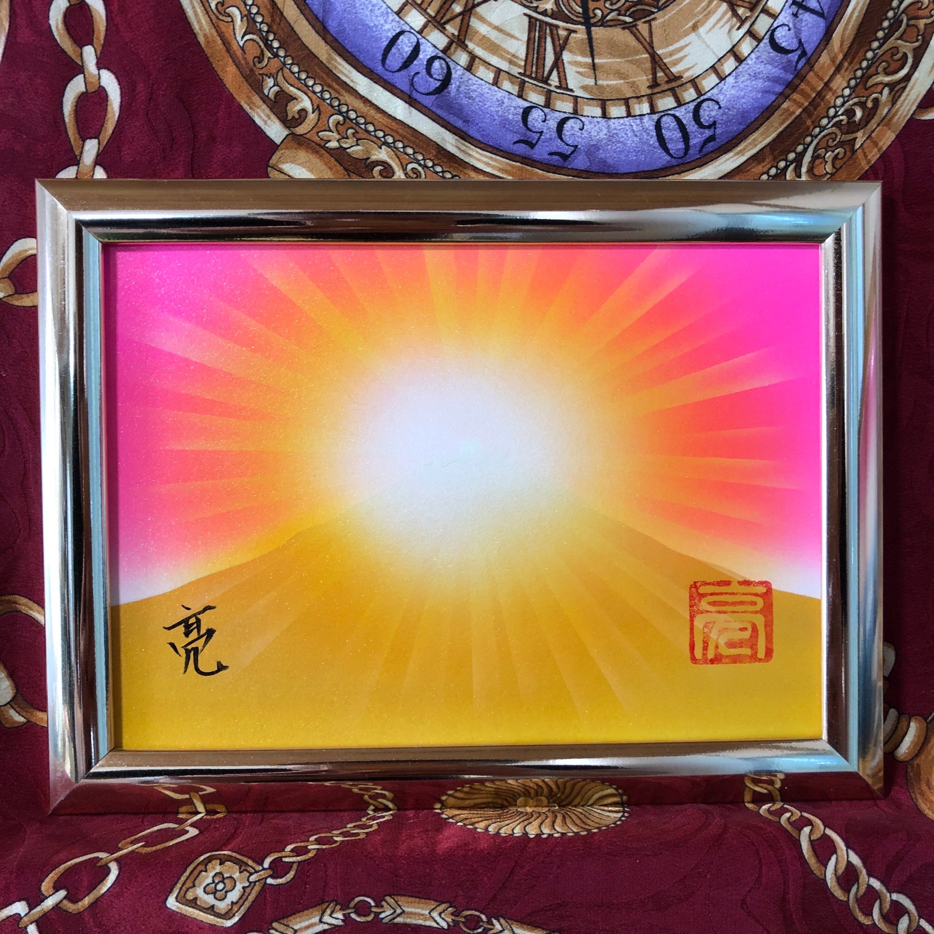 最強開運日特価【大型エナジーアート】大天使ミカエルの羽 虹チャクラ