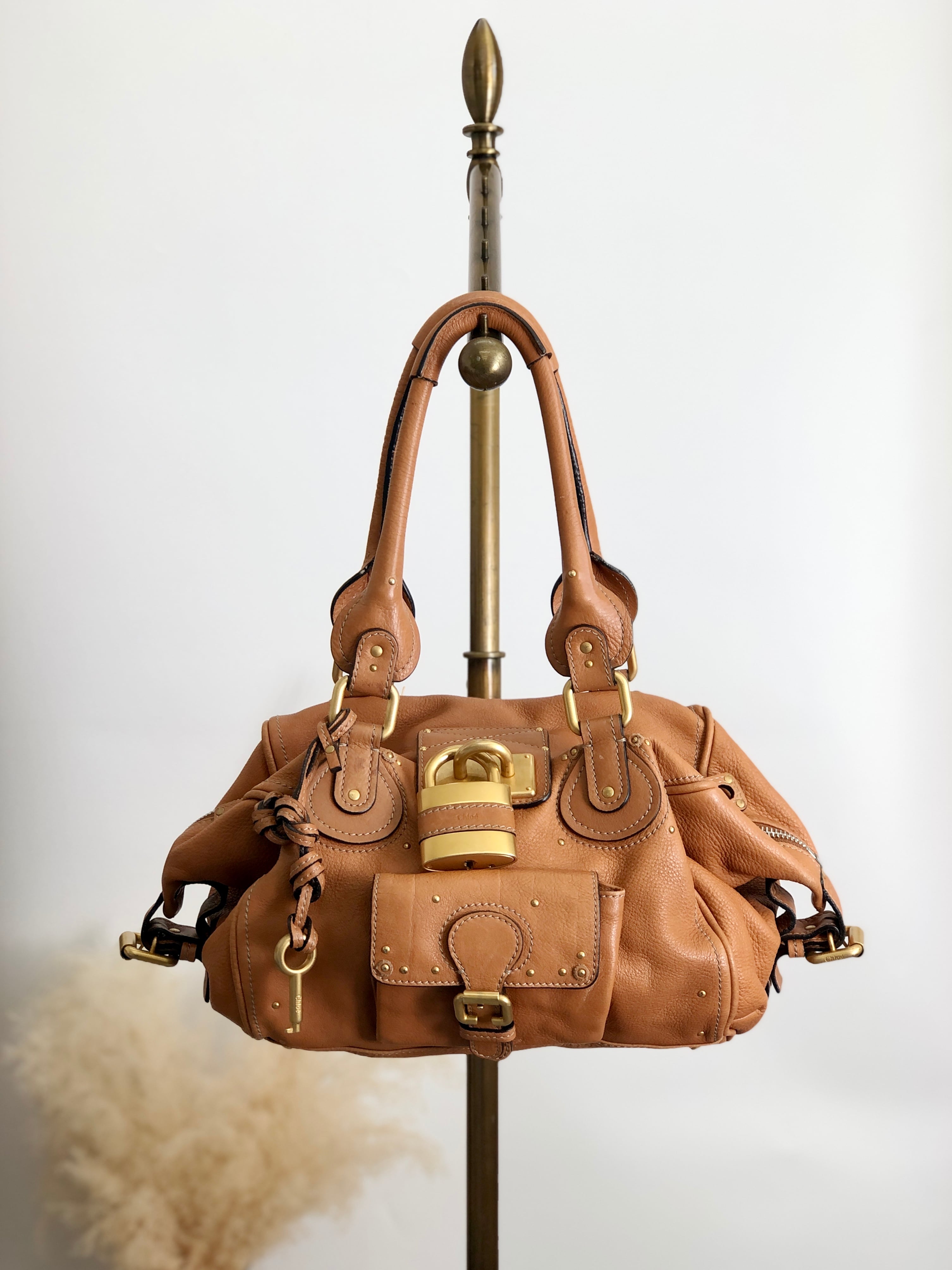Chloe クロエ ハンドバッグ ブラウン パディントン レザー vintage