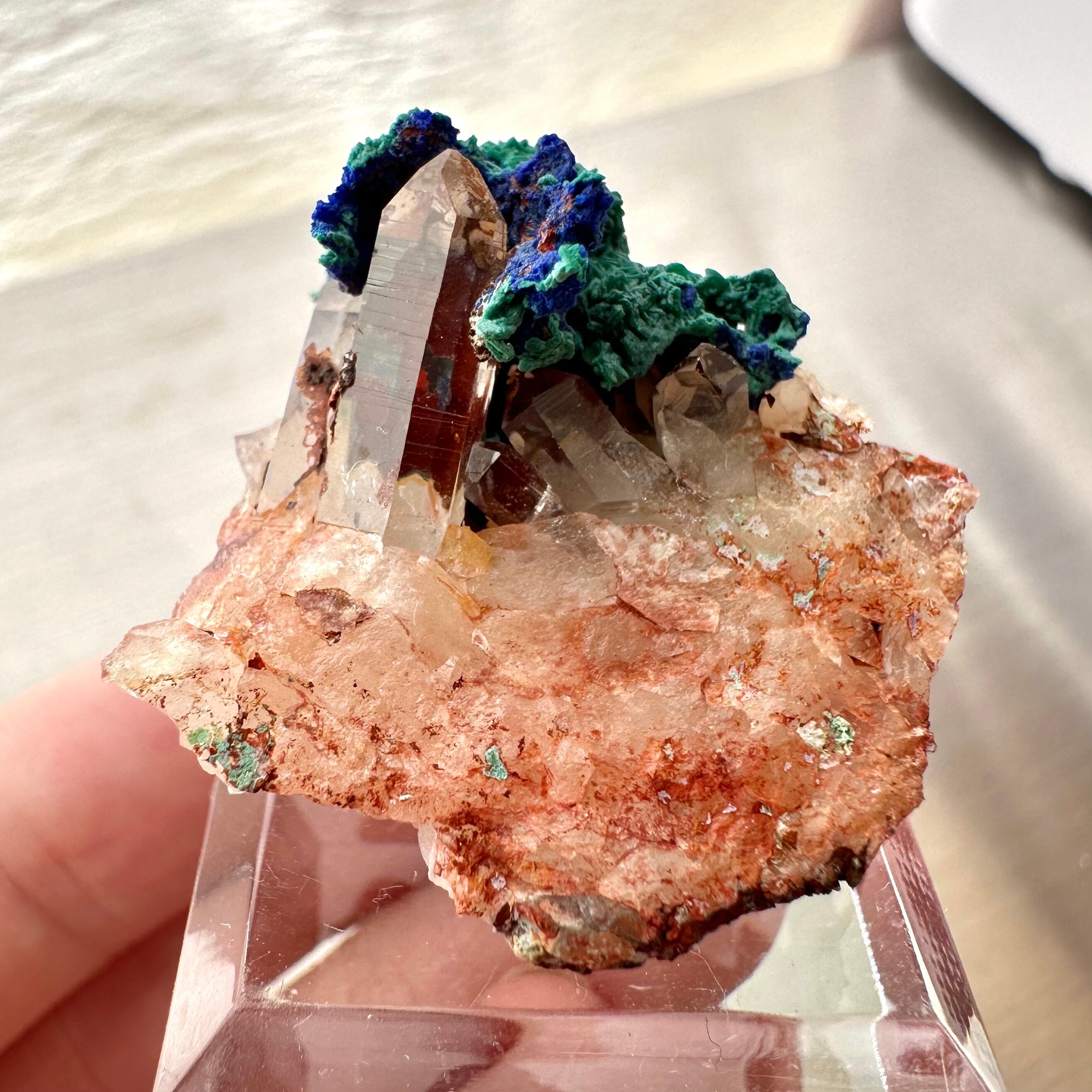 アズライト / マラカイト / キュプライト【Azurite with Malachite on